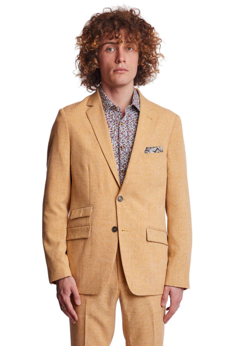 Paisley & Gray Men's Dover Slim-Fit Stretch Check Suit Jacket - Tan Forest