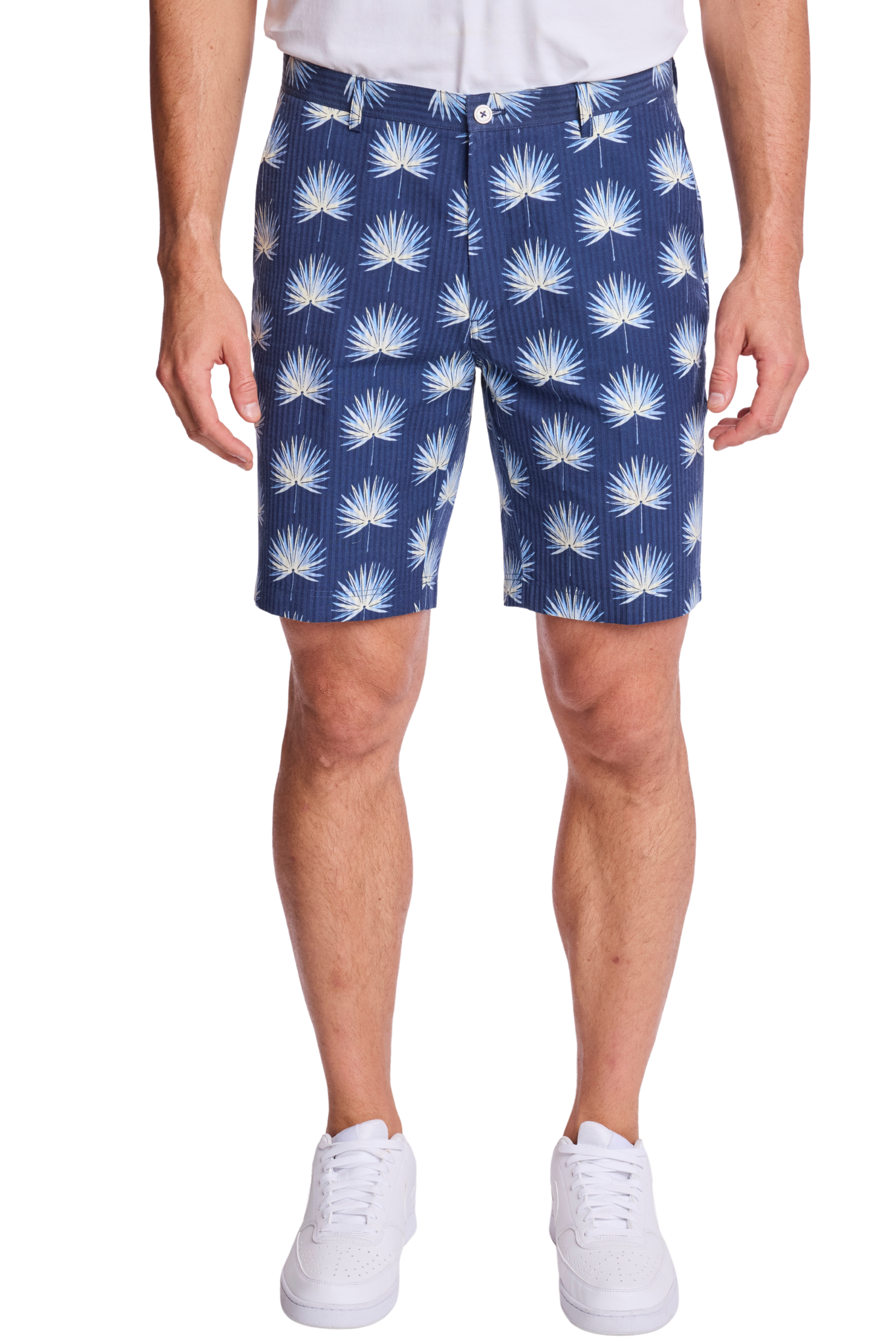 Felix Shorts - slim - Ocean White Seersucker