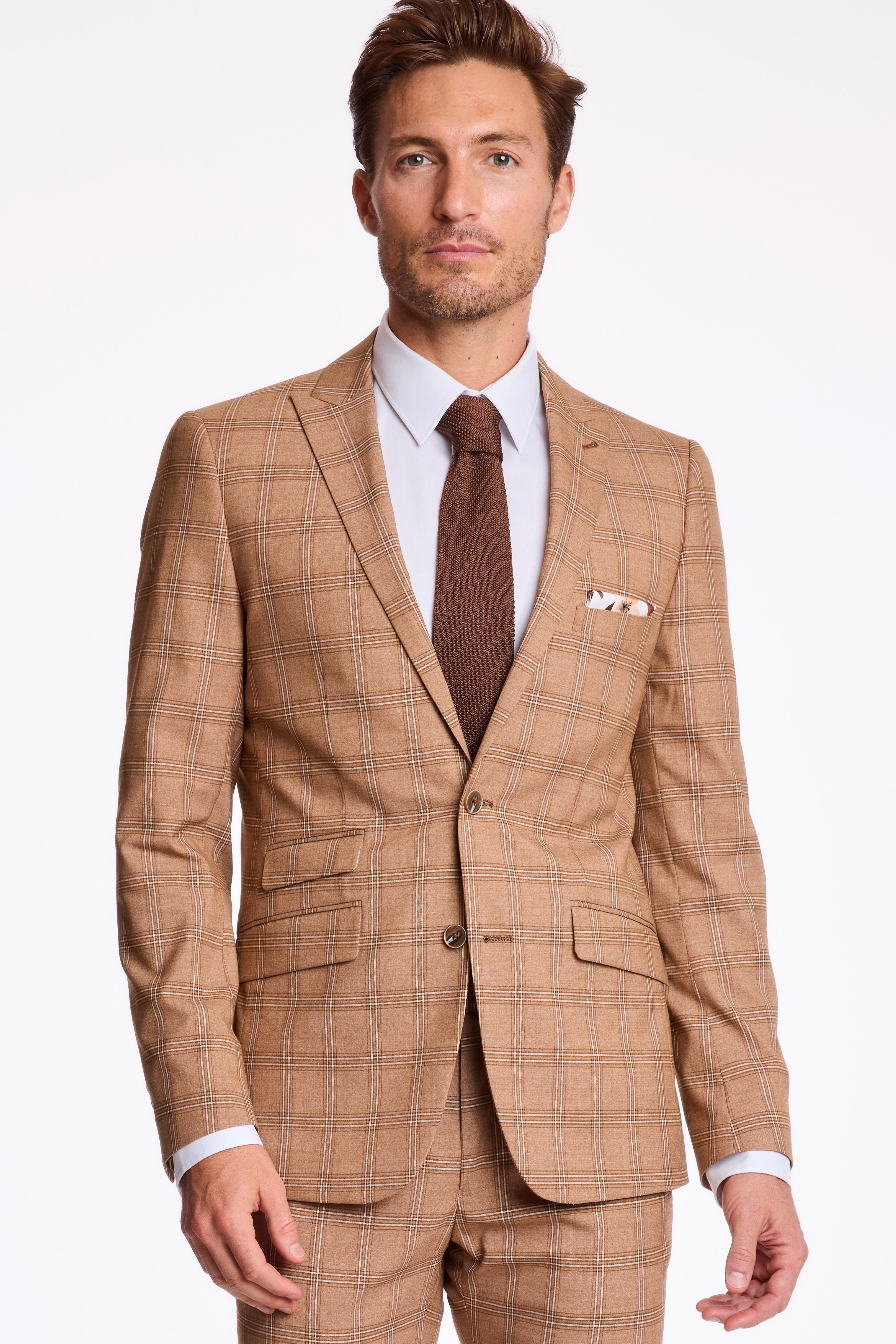 Ashton Peak Jacket - slim - Chocolate Kombucha Stripe