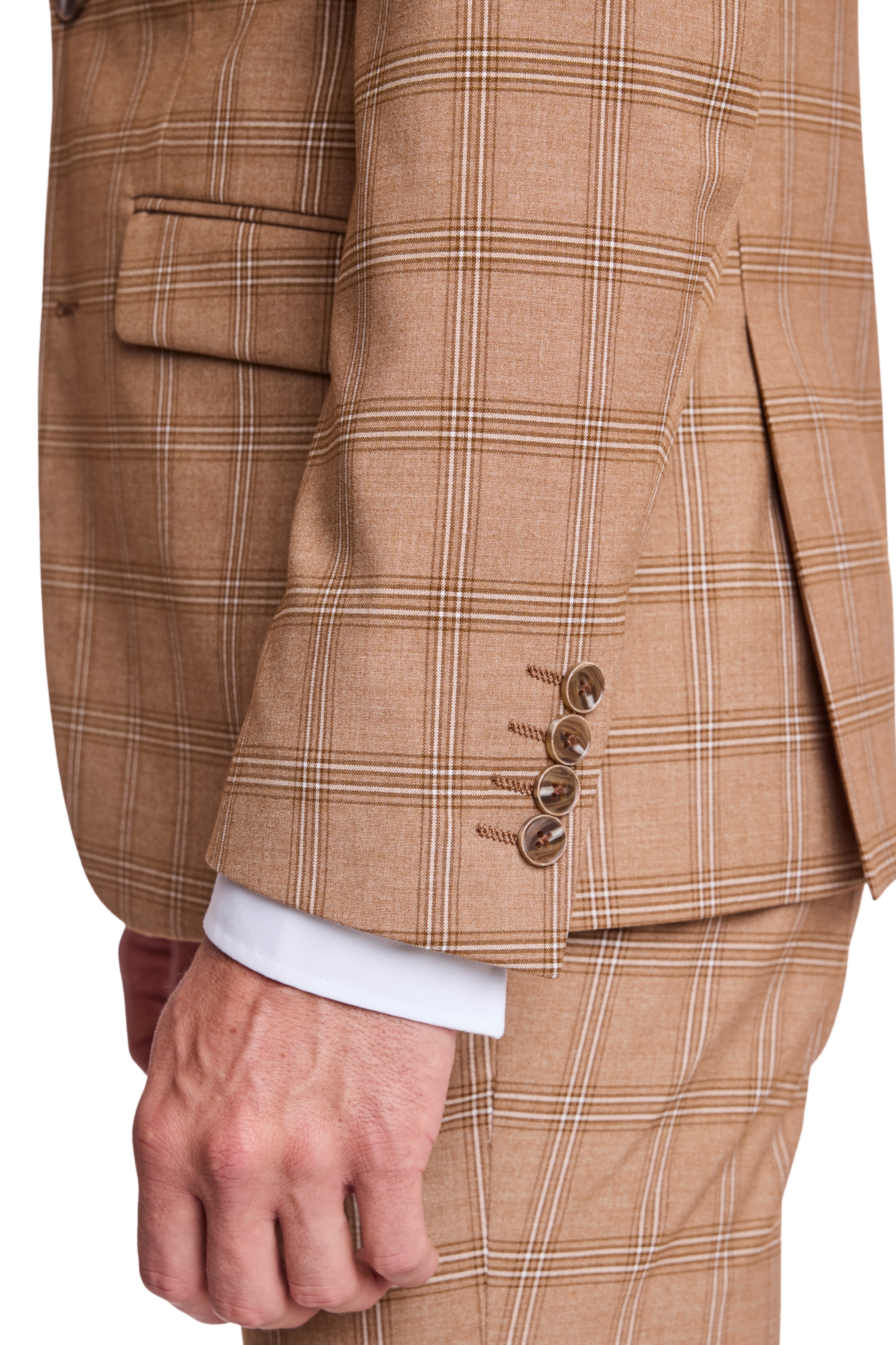 Ashton Peak Jacket - slim - Chocolate Kombucha Stripe