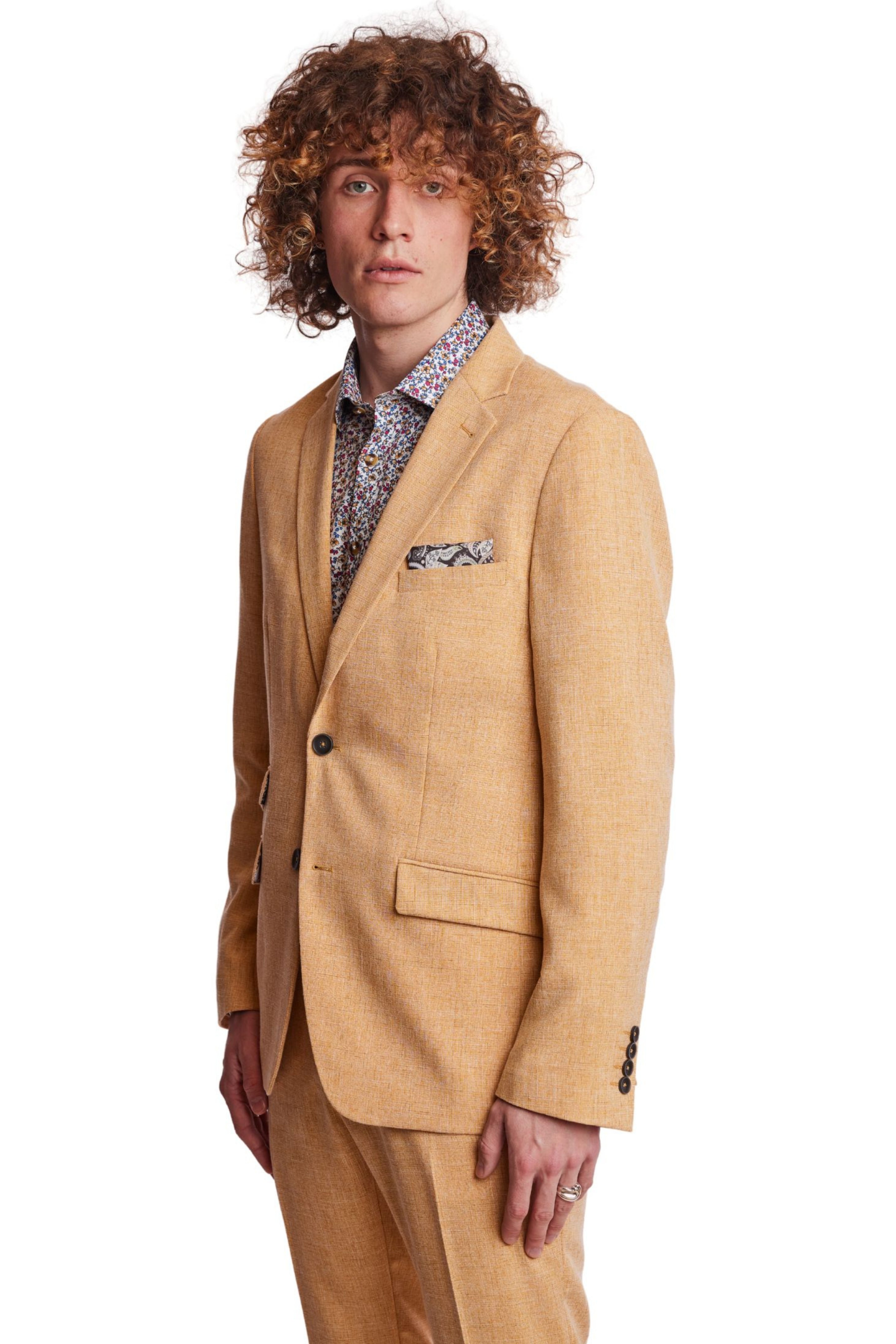 Dover Notch Jacket - slim - Mustard Melange