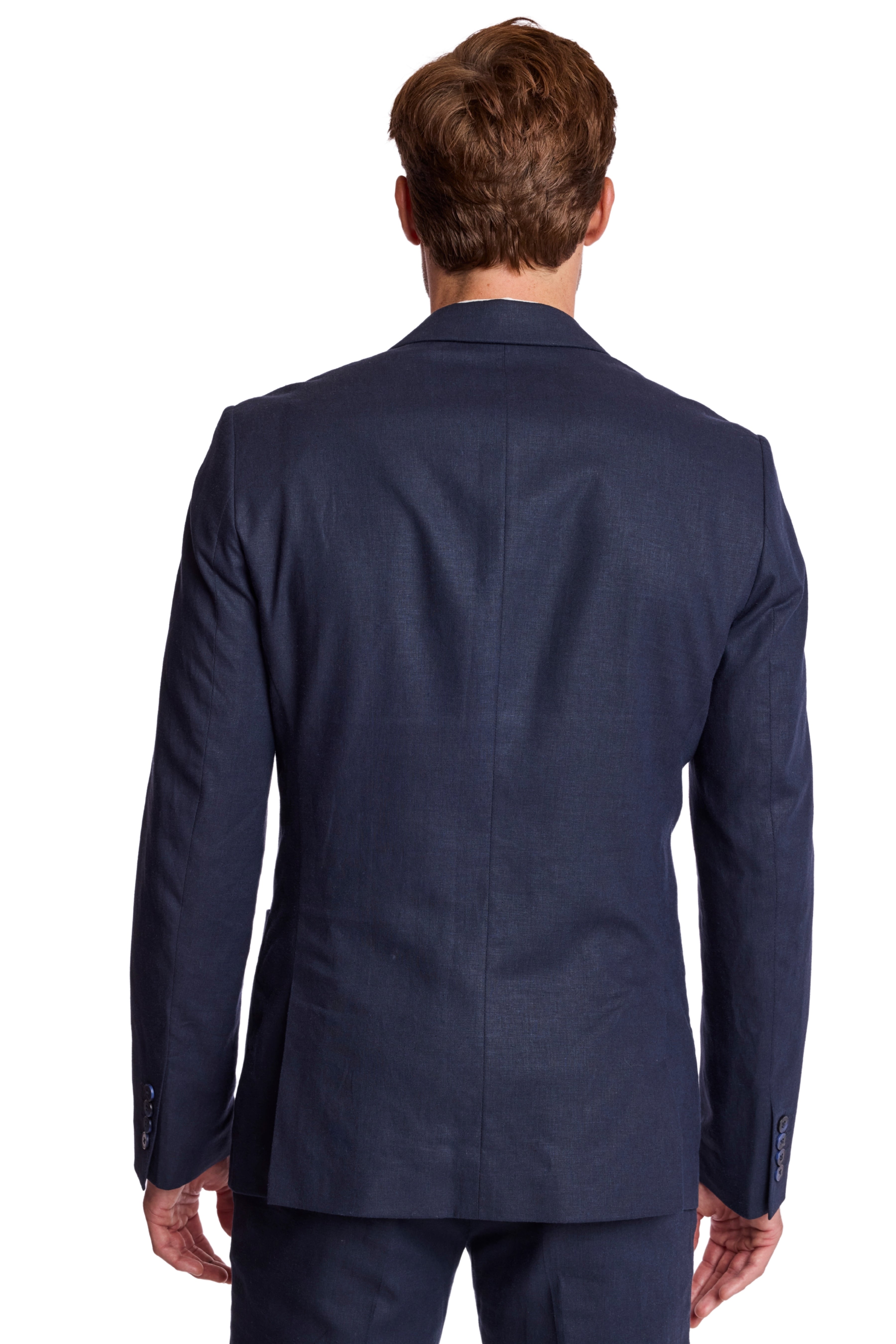 Dover Notch Jacket - slim - Crisp Navy Linen