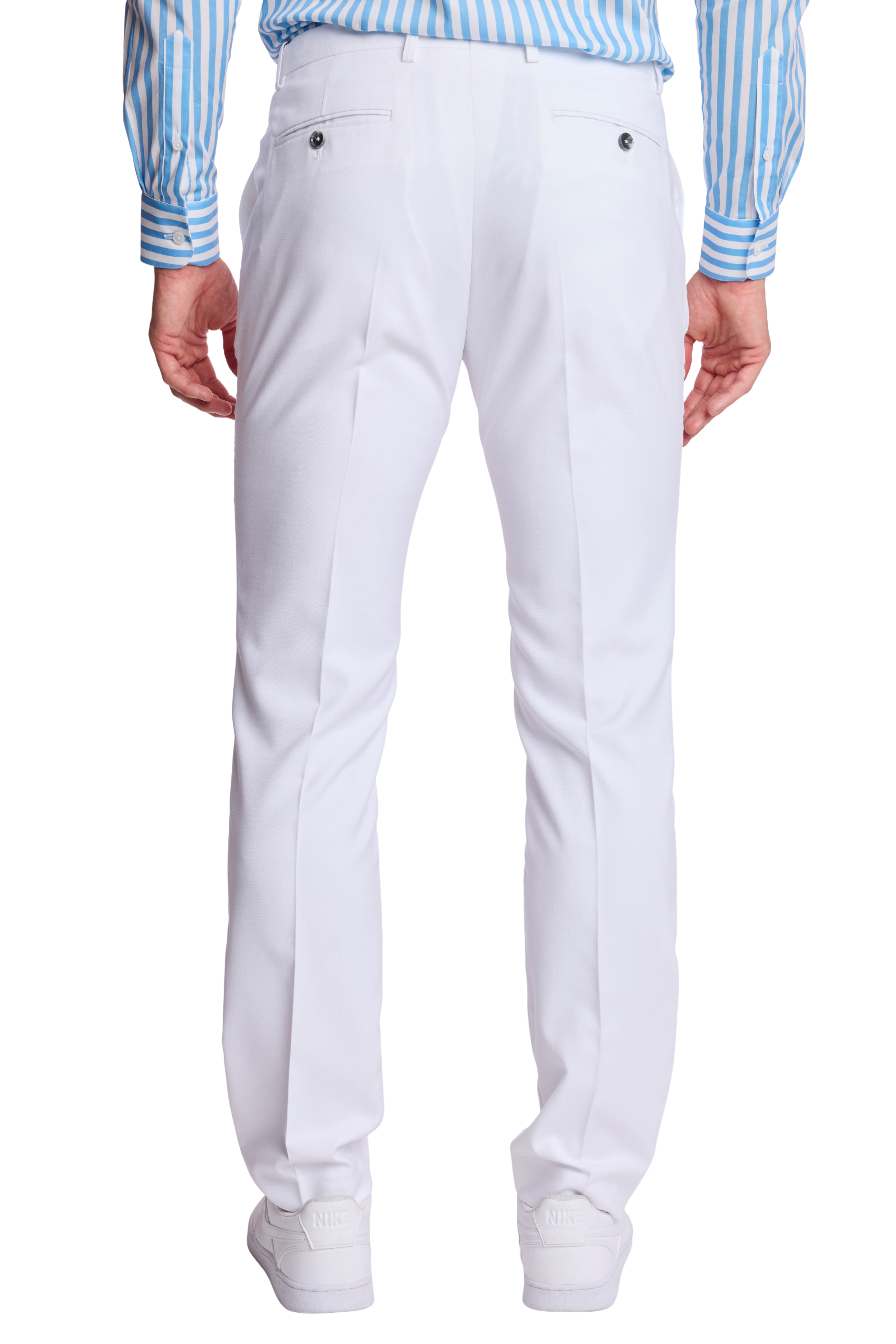 Downing Pants - slim - White Sharkskin