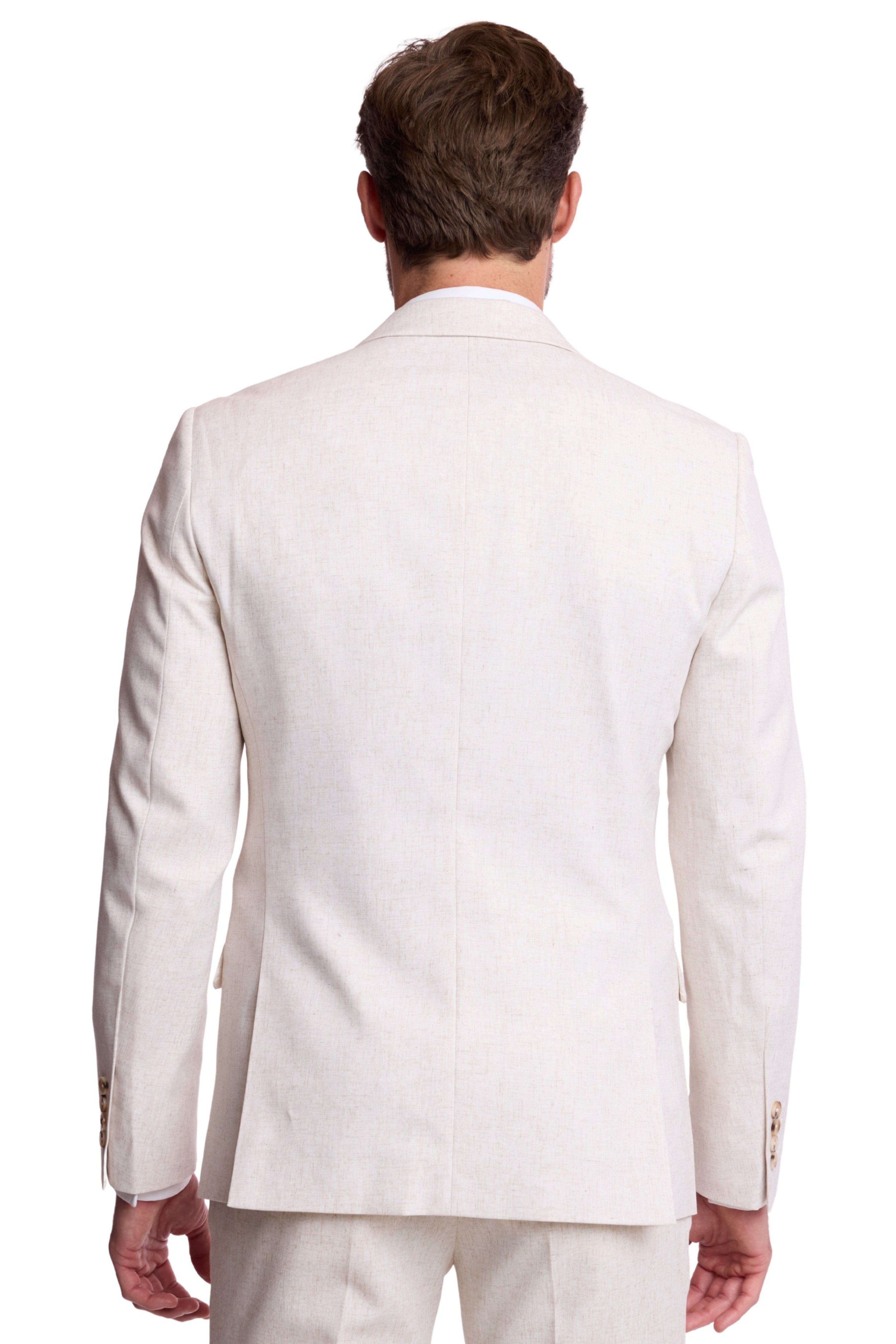 Dover Notch Jacket - slim - Oat Linen Blend