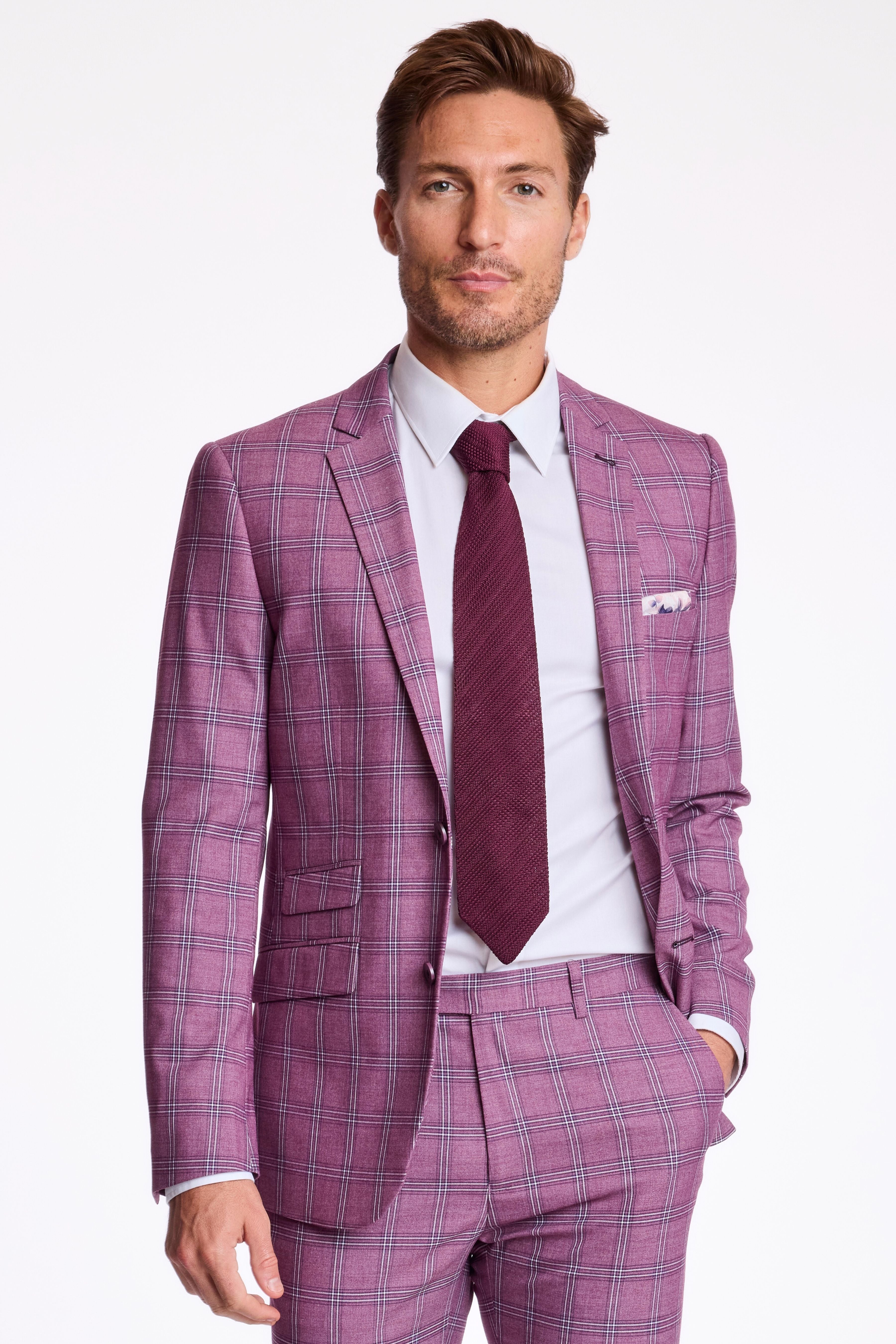 Dover Notch Jacket - slim - Summer Berry Check