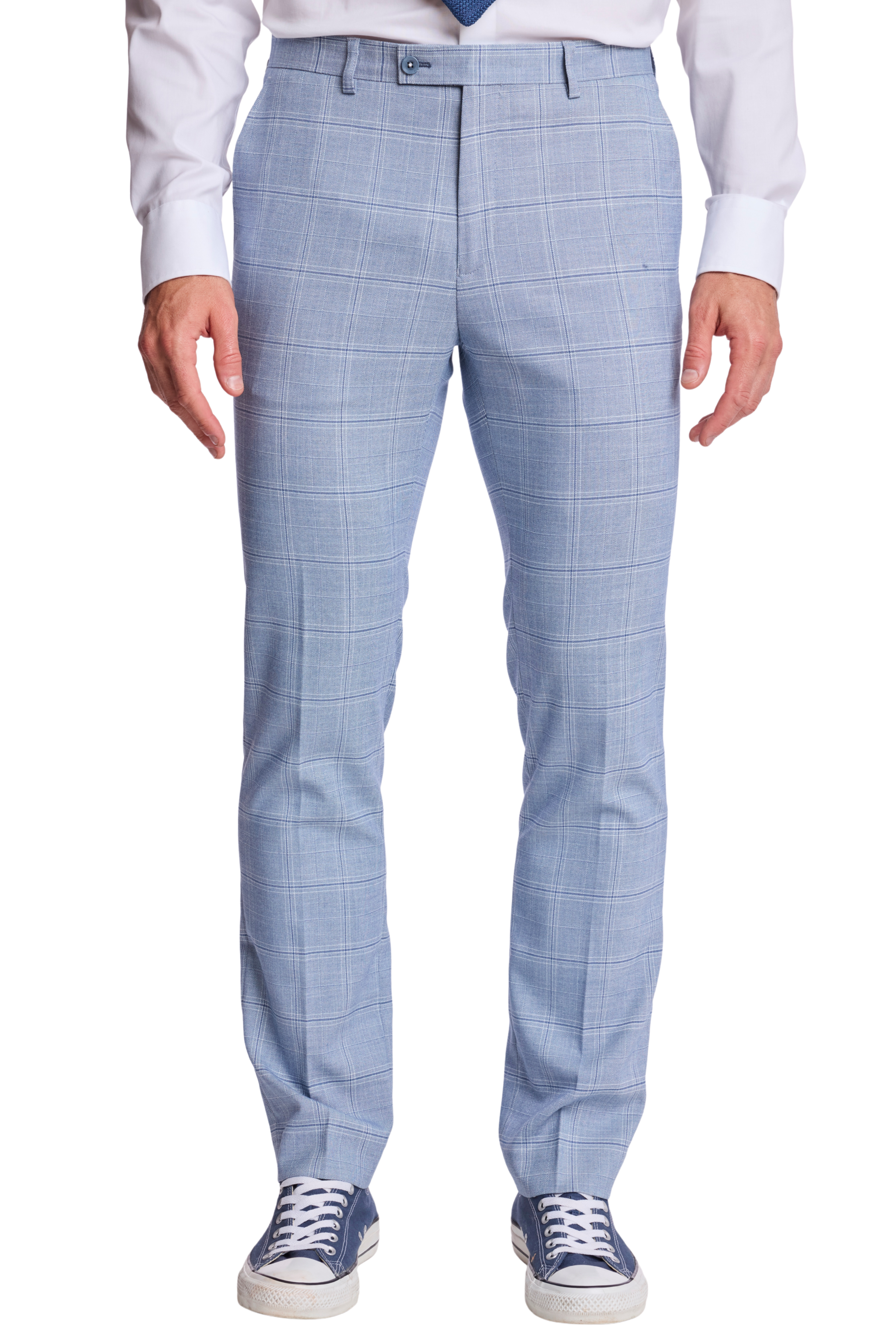 Downing Pants - slim - Blue White Check