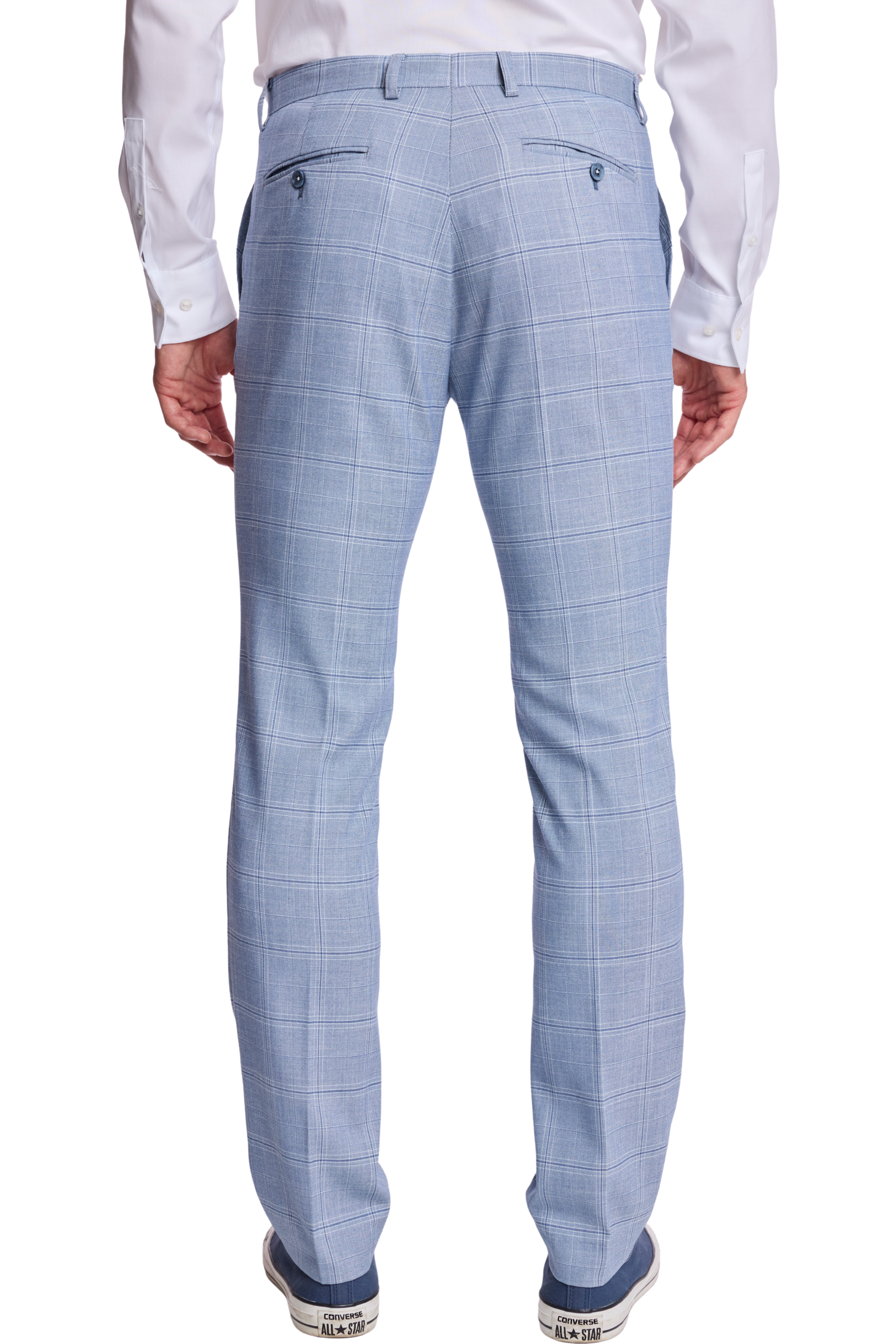 Downing Pants - slim - Blue White Check