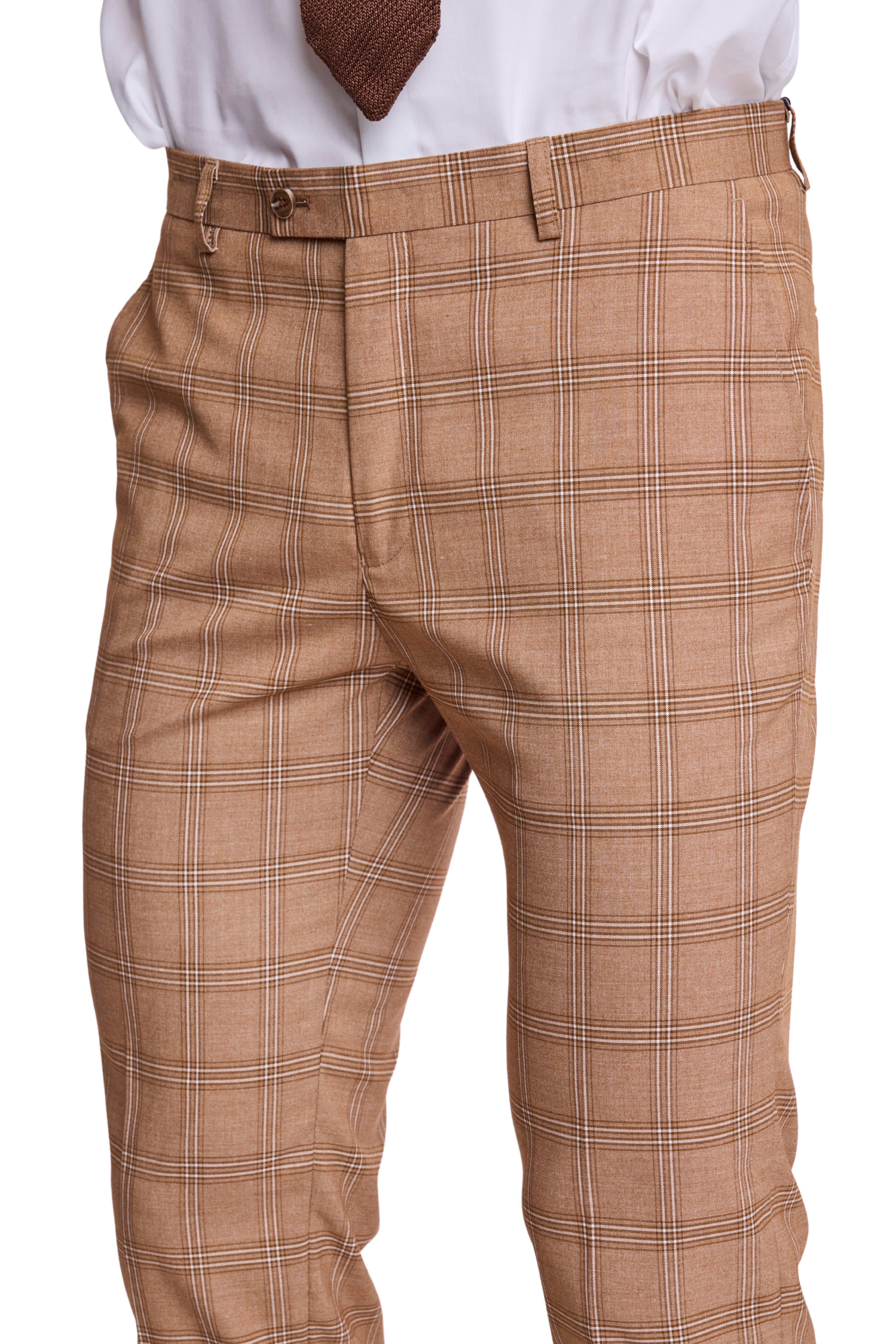 Downing Pants - slim - Chocolate Kombucha Check