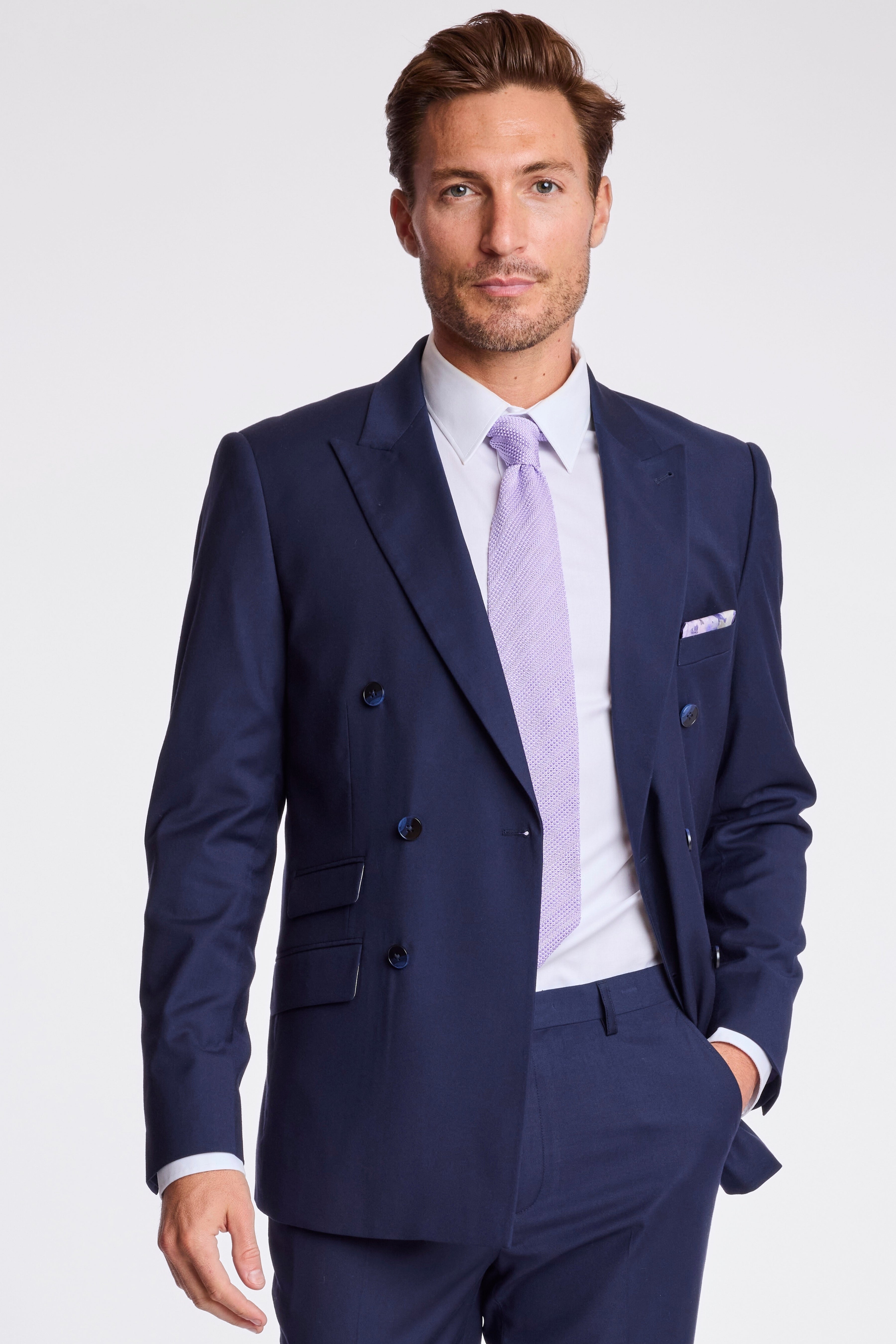 Soho Peak DB Jacket - slim - Solid Navy