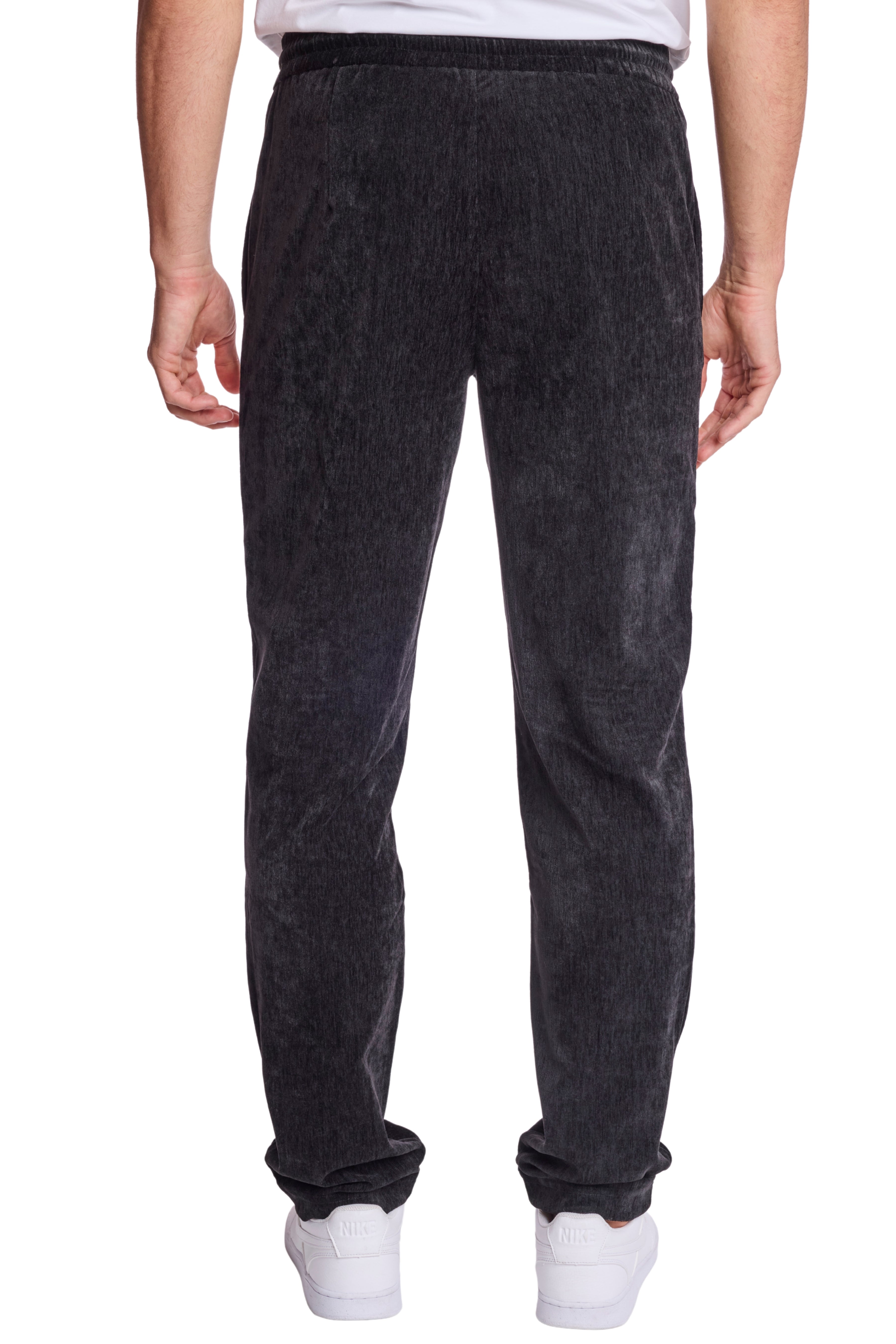 Velvet Wide Leg Sweatpants - Black Velvet