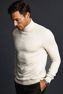  Luxe Fine Gauge Turtleneck - Ivory