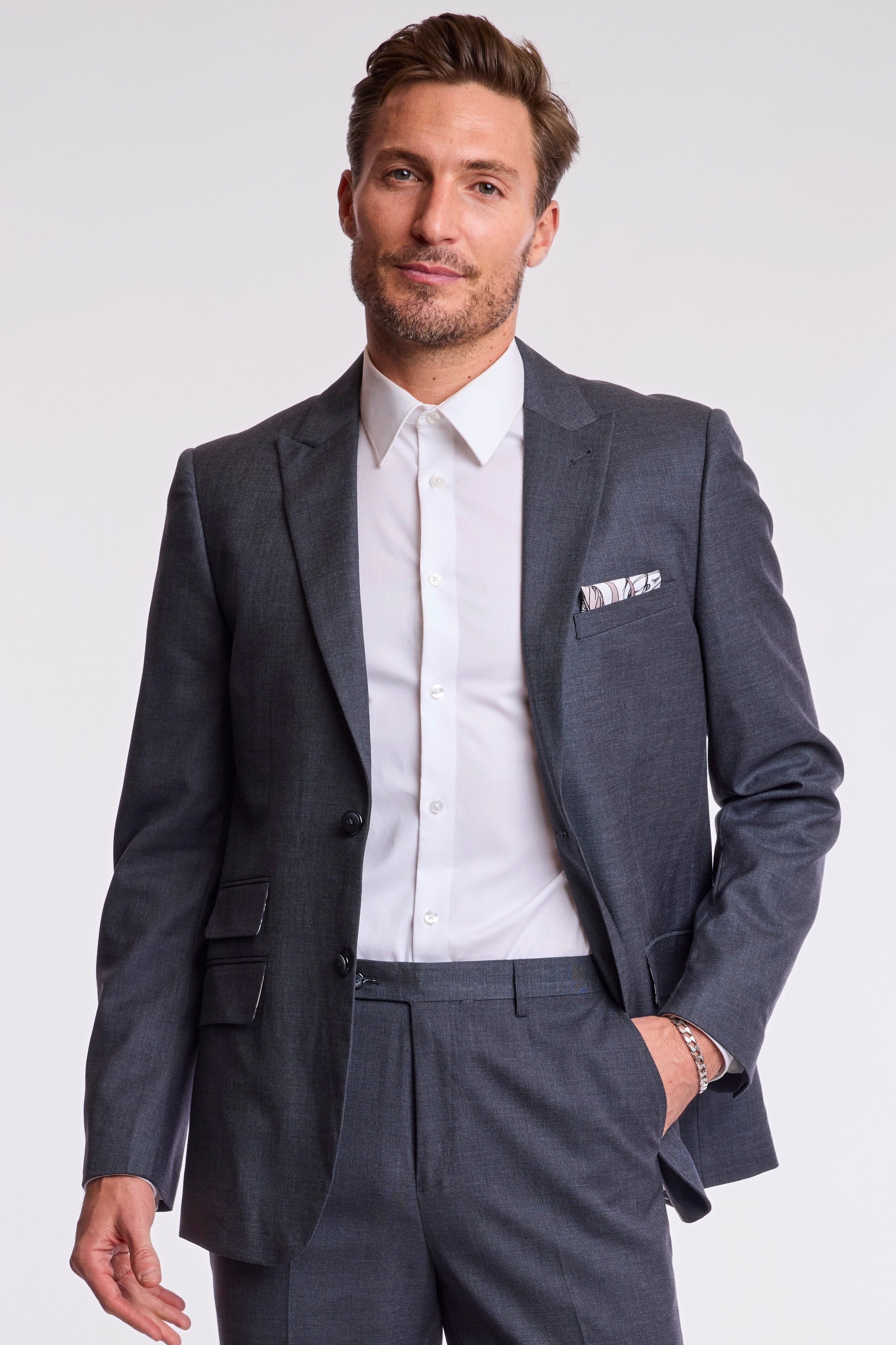 Modern Fit - Ashton Peak Jacket - Charcoal Shark