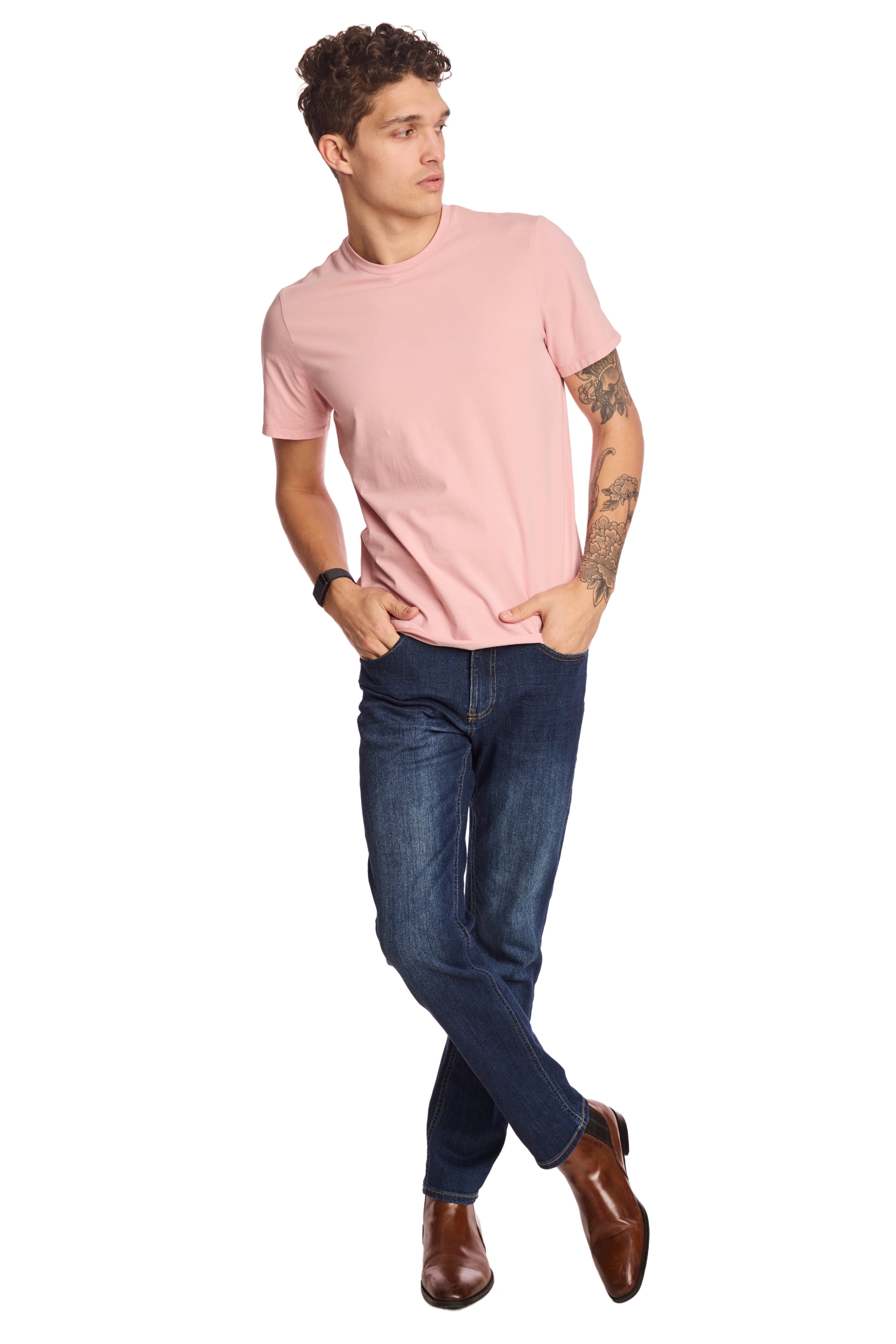 Lucas Crew T - Dusty Pink