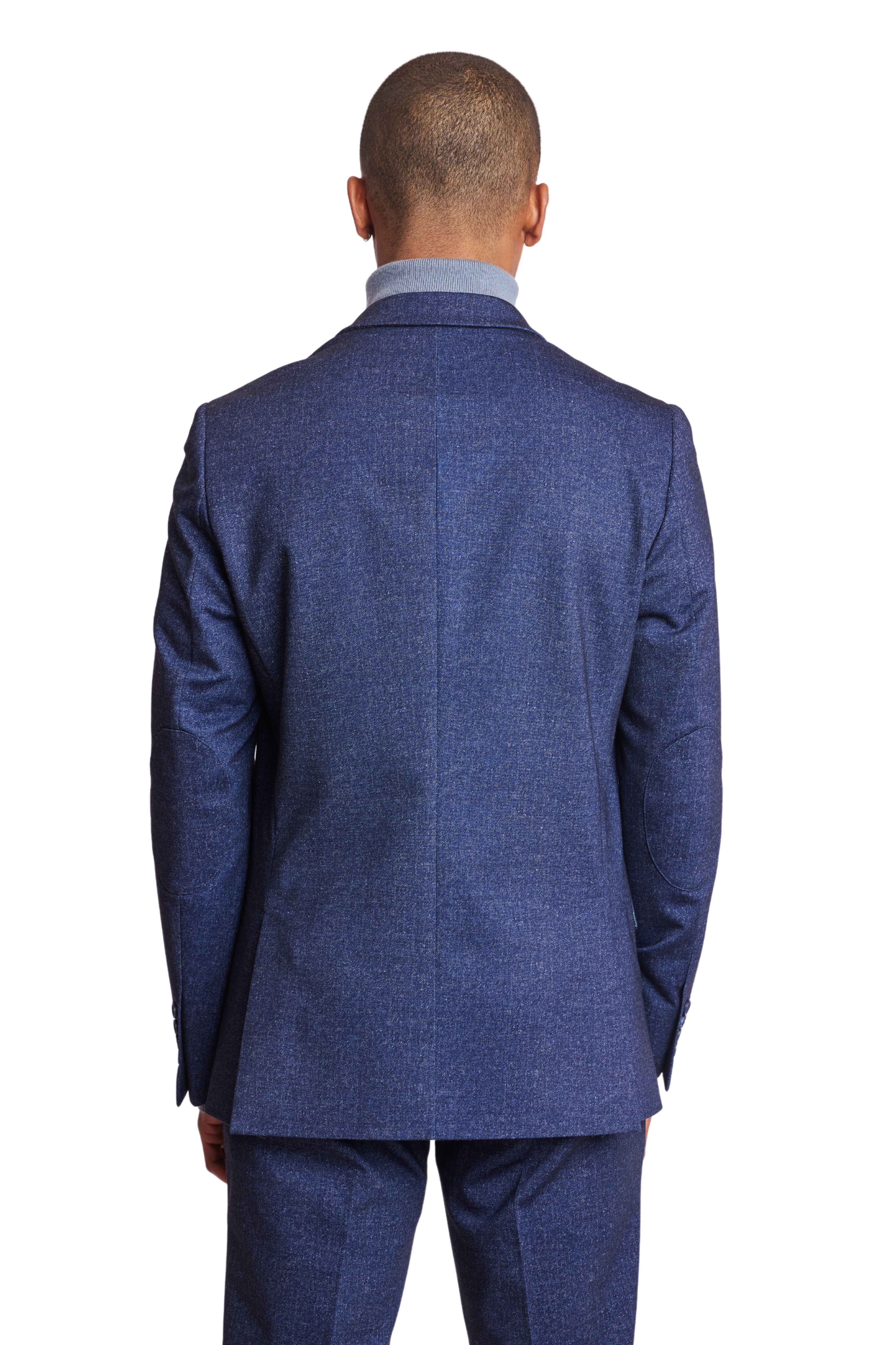 Ashton Peak Jacket - slim - Dark Blue Denim Knit