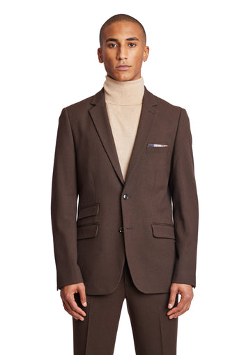 Dover Notch Jacket - slim - Chocolate Brown