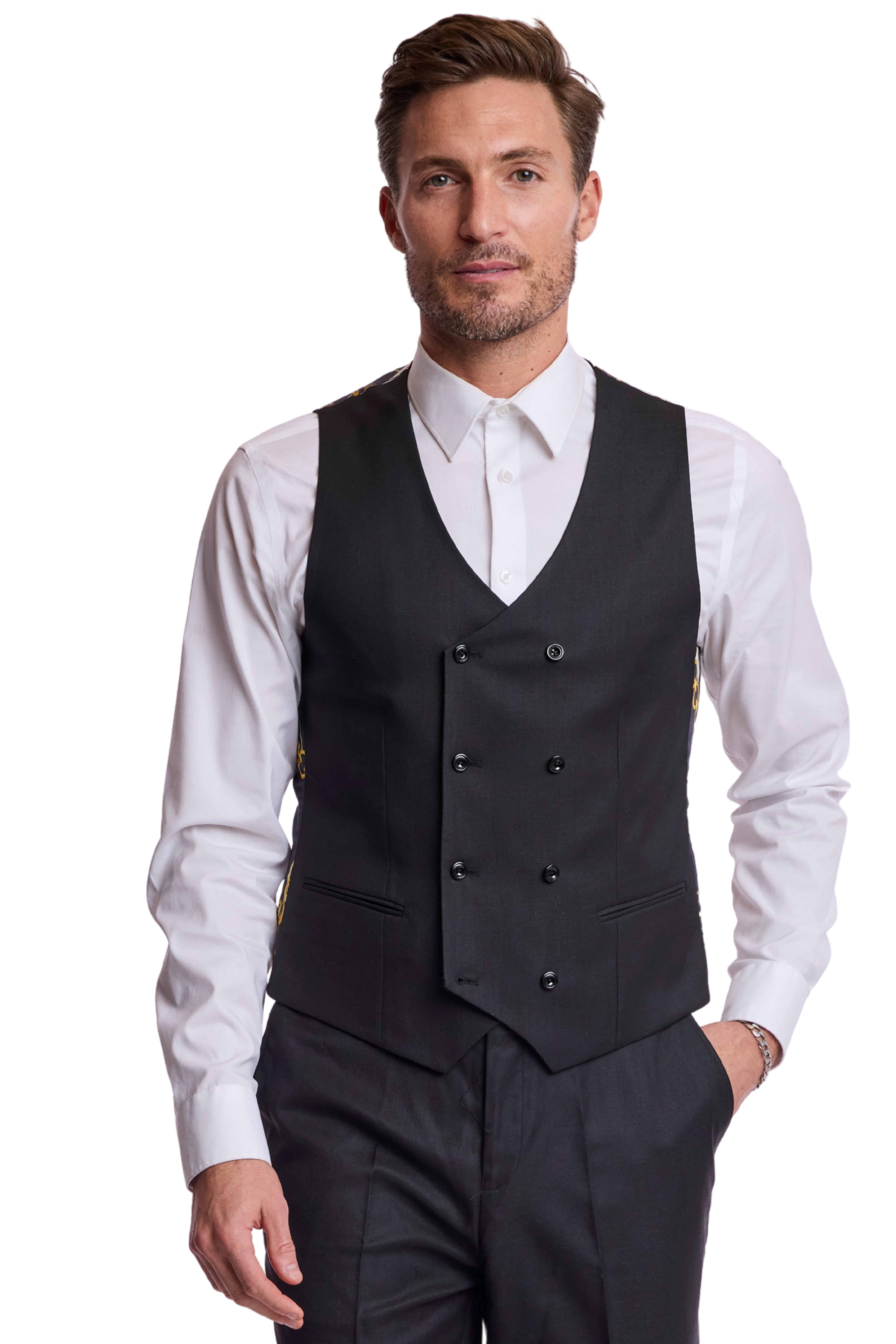 Modern Fit - Marylebone DB Vest - Soft Black Shark