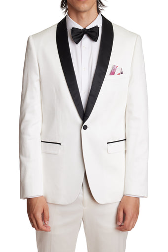 Regent Shawl Tux Jacket  - slim - Soft White