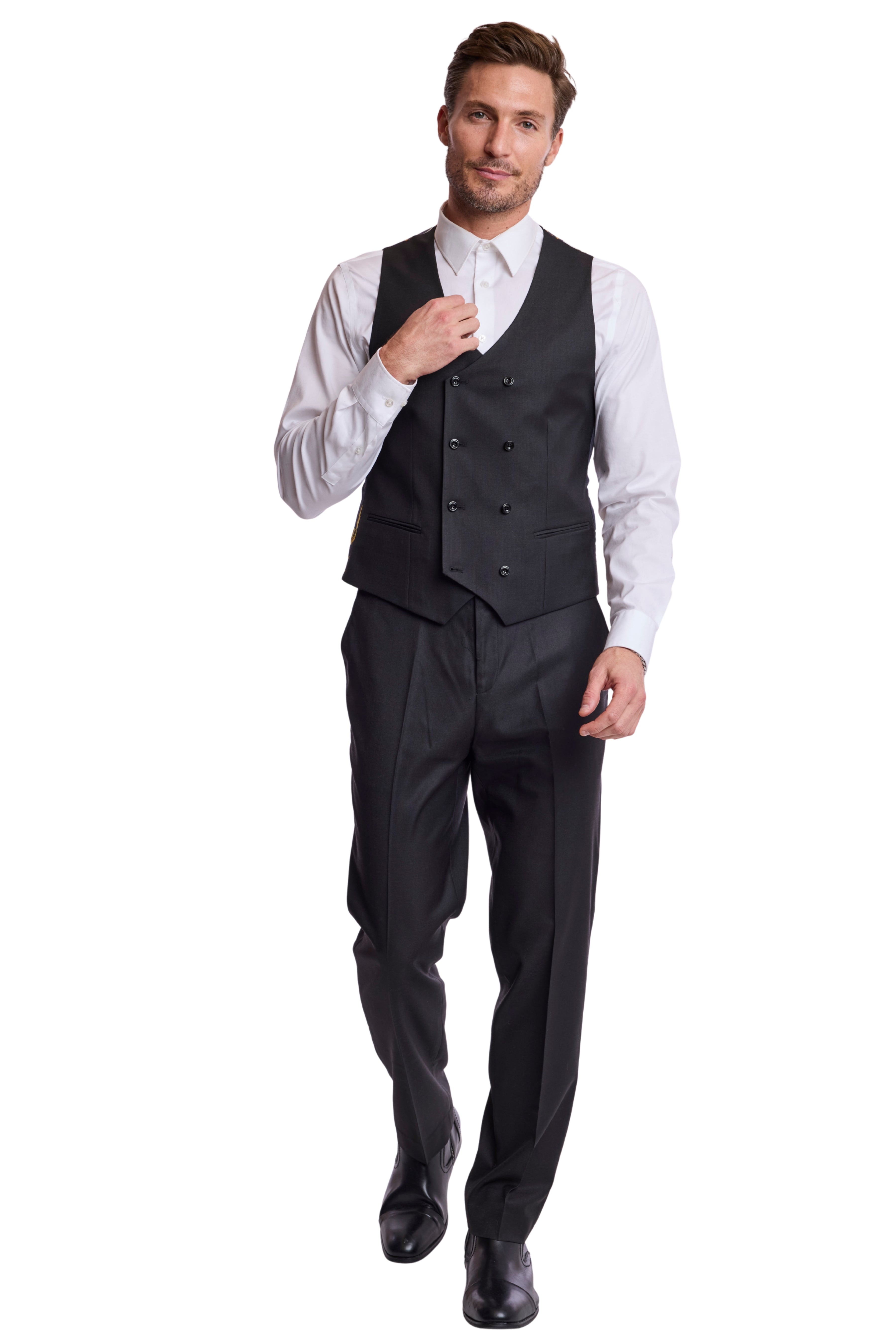 Modern Fit - Marylebone DB Vest - Soft Black Shark