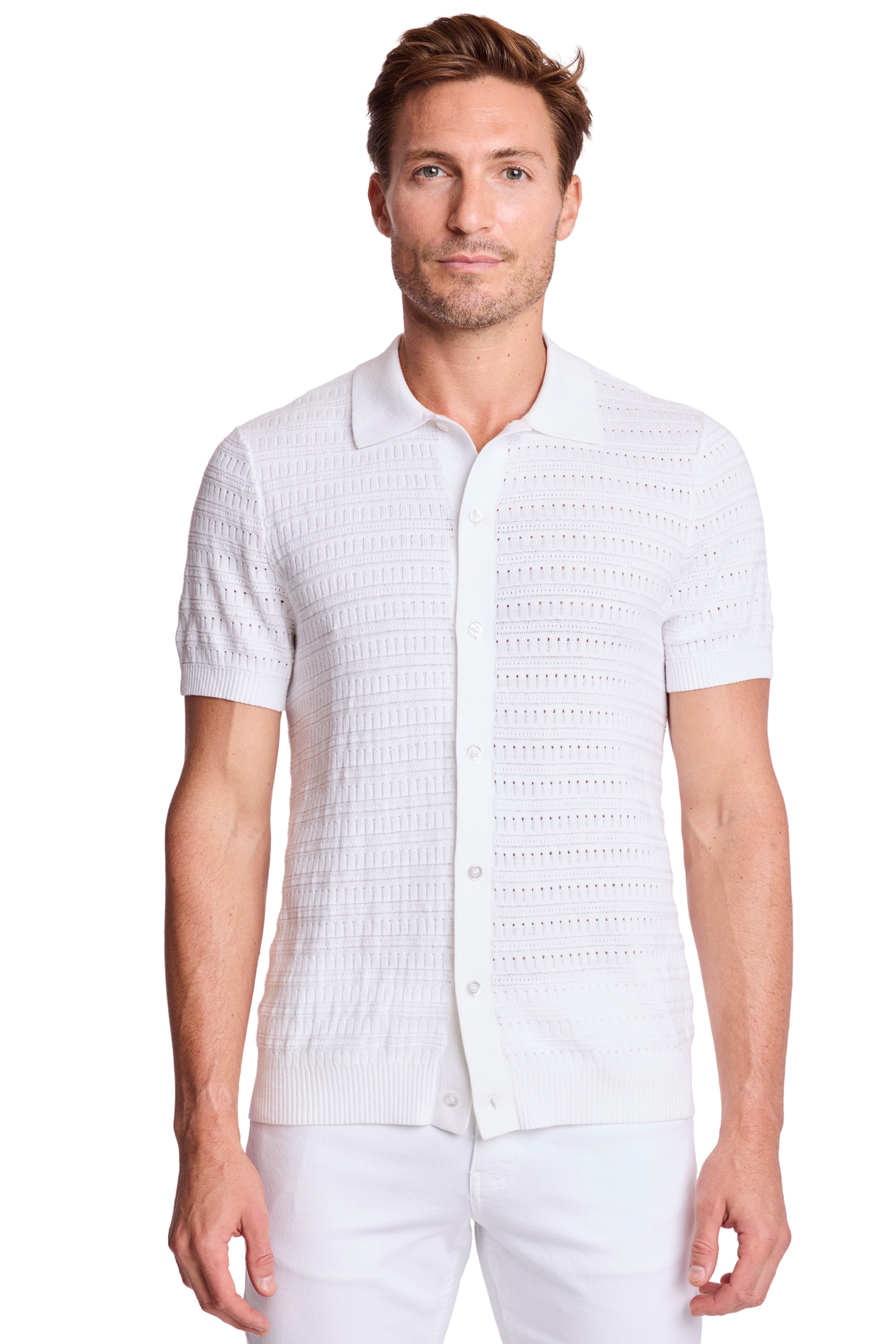 Full Placket Polo - White Lotus