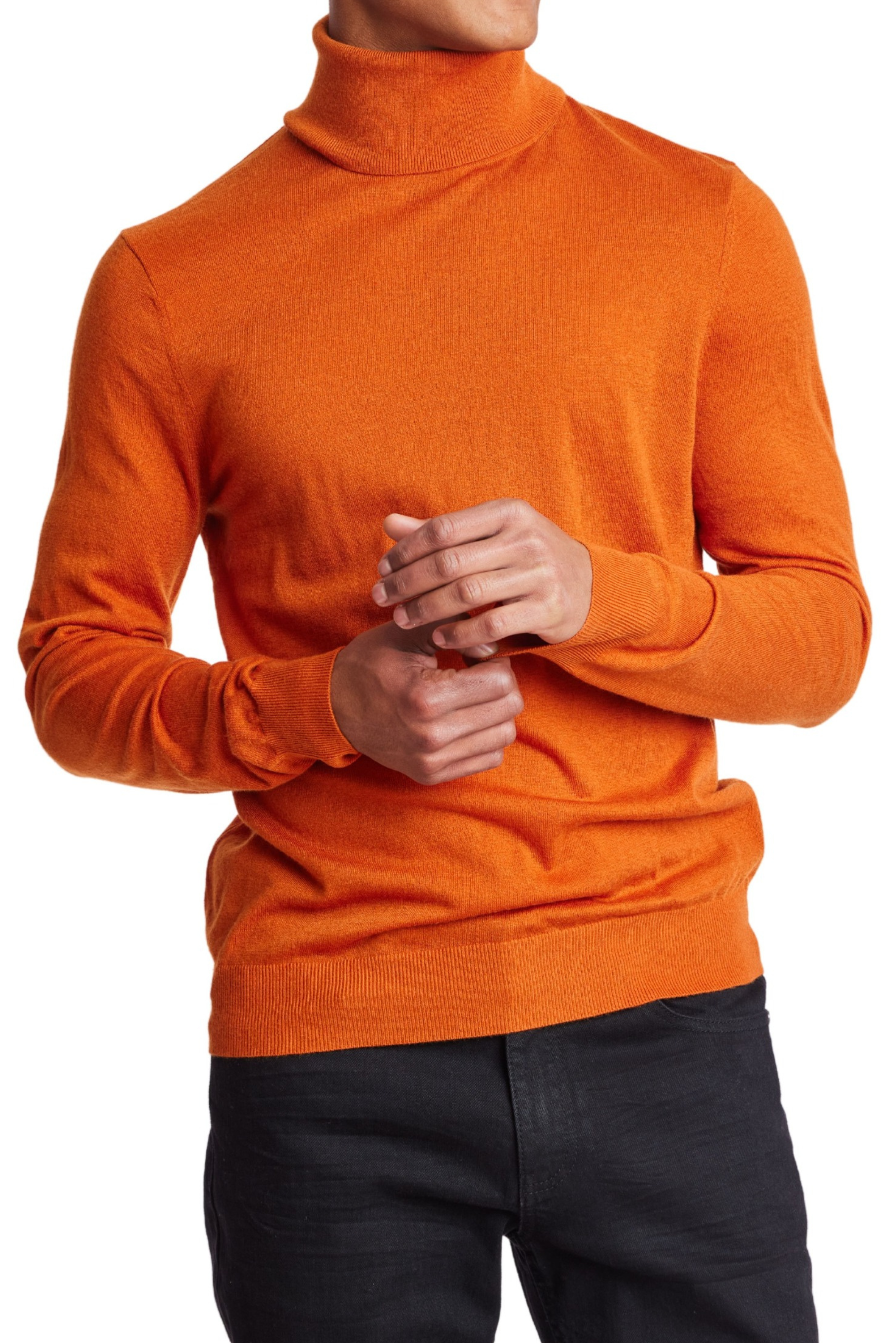 Luxe Fine Gauge Turtleneck - Marmalade