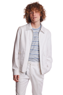  Milo Bomber Jacket - slim - White Linen