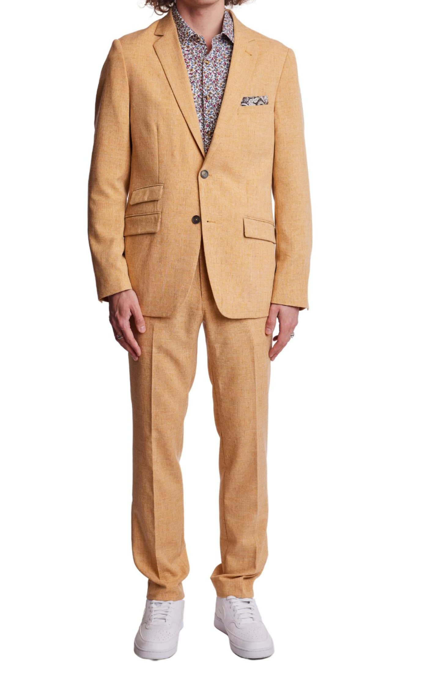 Dover Notch Jacket - slim - Mustard Melange