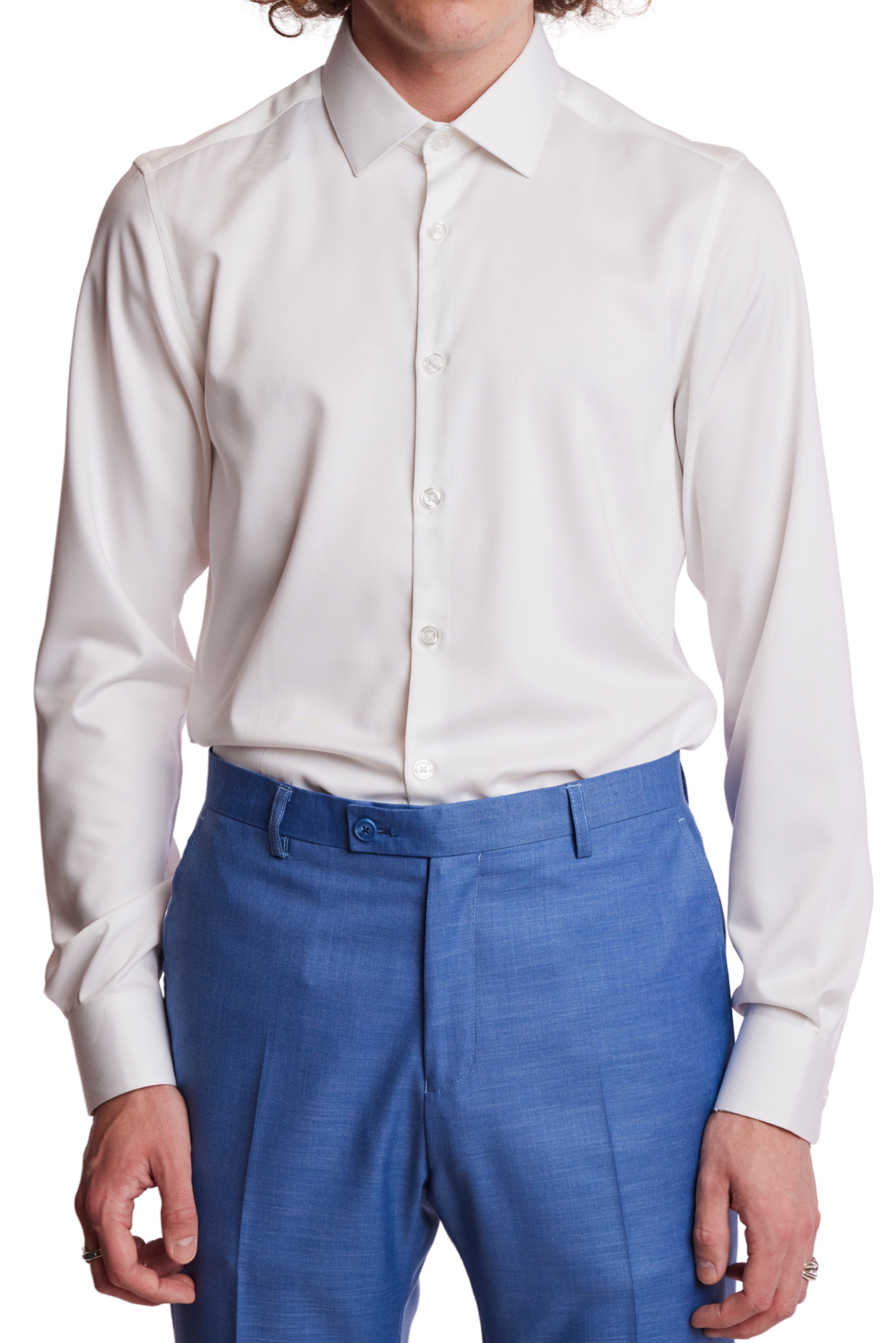 Parker Pointed Collar Shirt - White