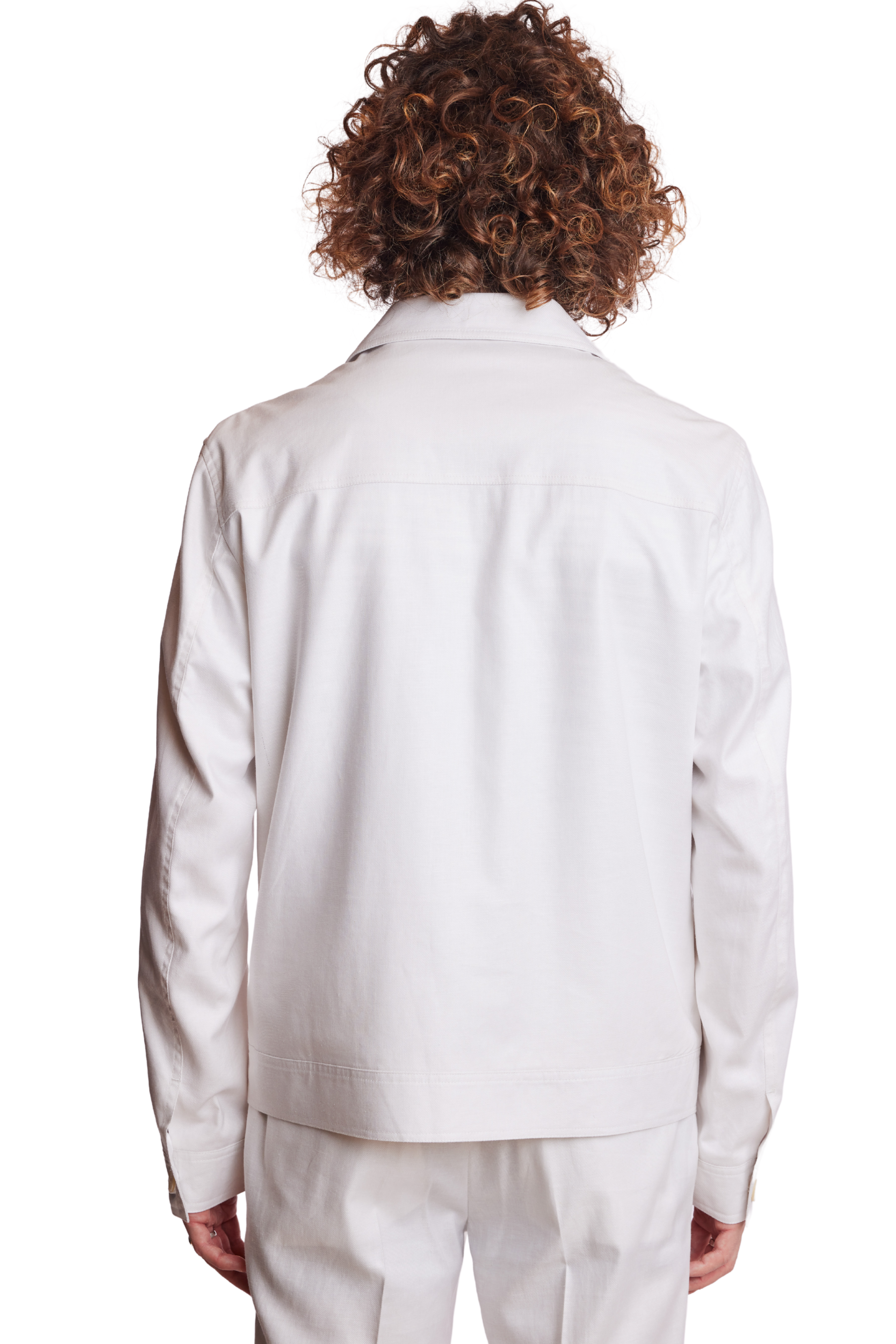 Milo Bomber Jacket - slim - White Linen