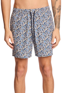  Gilligan Swim Trunks - Brown Blue Floral