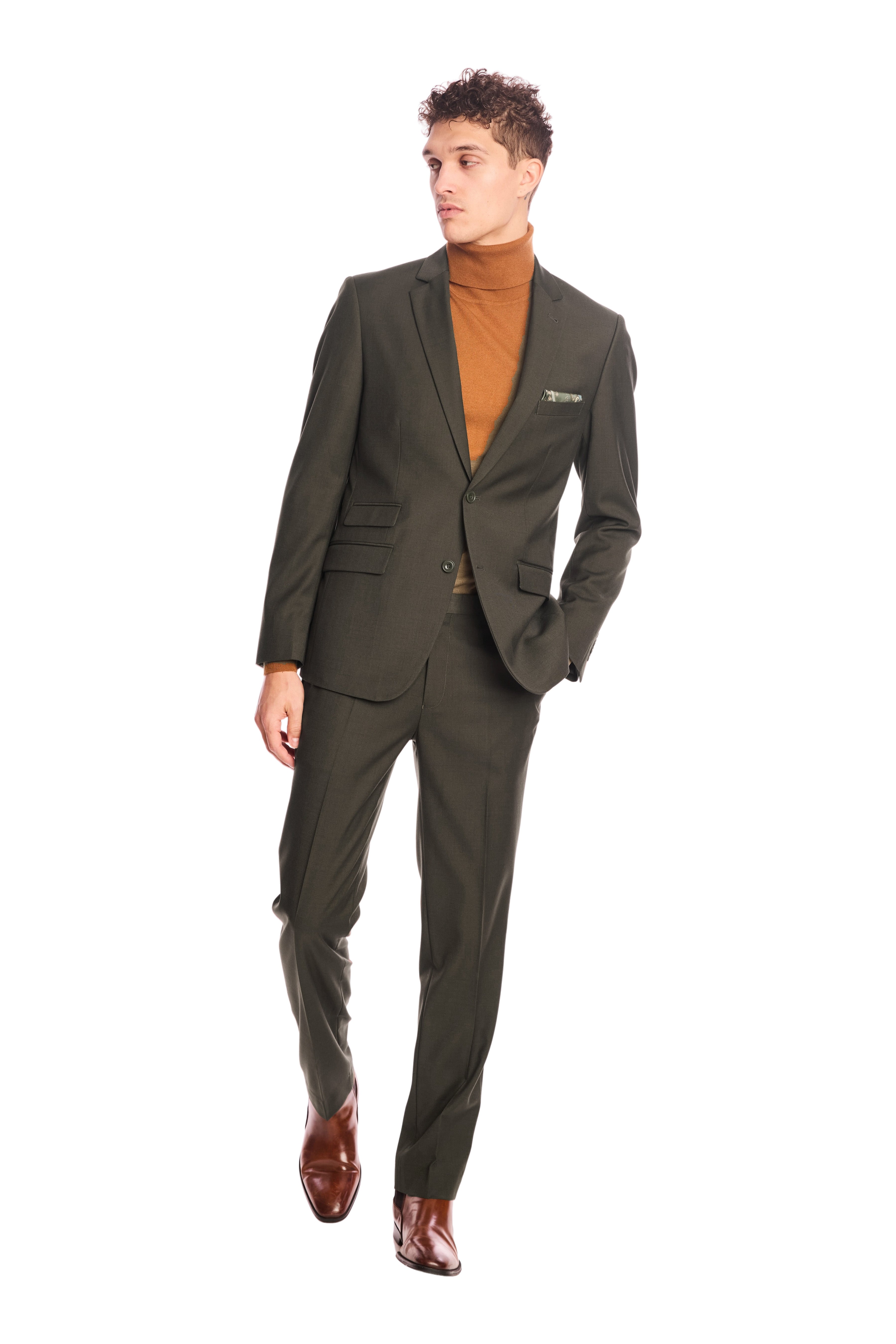 Dover Notch Jacket - slim - Dark Army Green