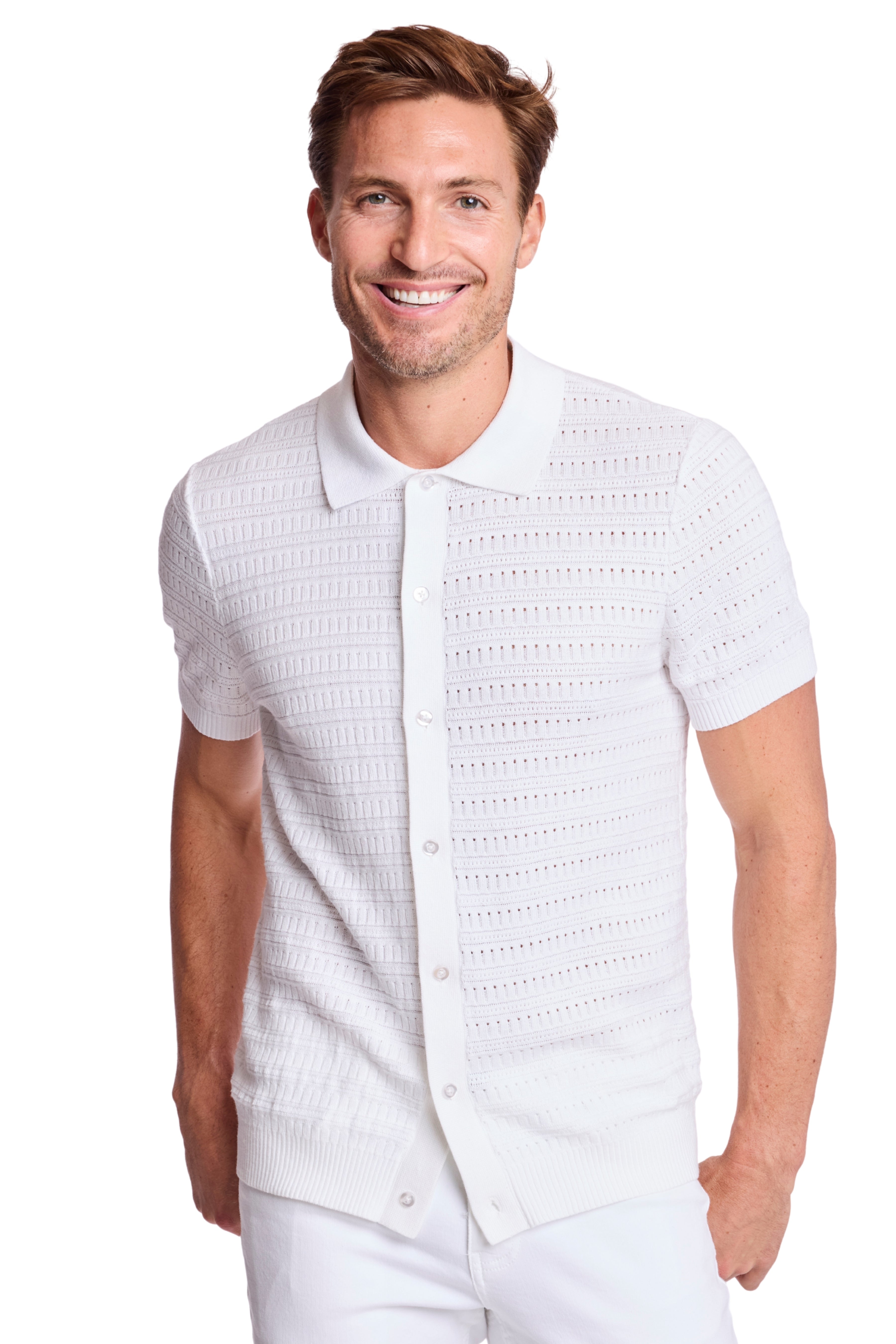 Full Placket Polo - White Lotus