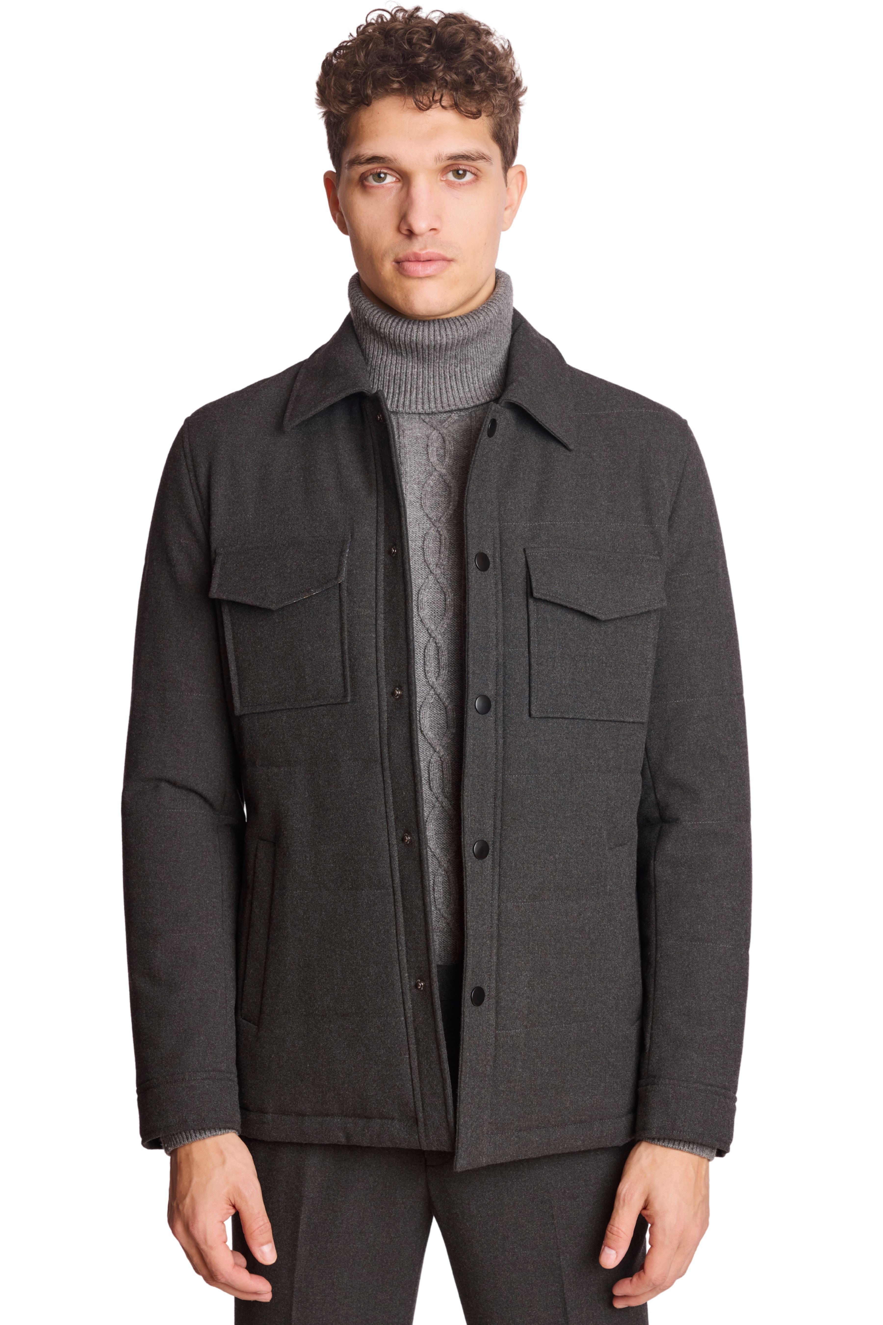 Quincy Quilted Jacket - Charcoal Grey
