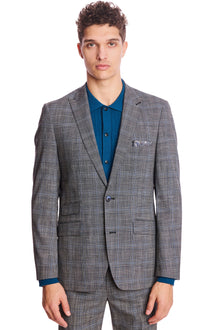  Ashton Peak Jacket - slim - Blue & Black Plaid