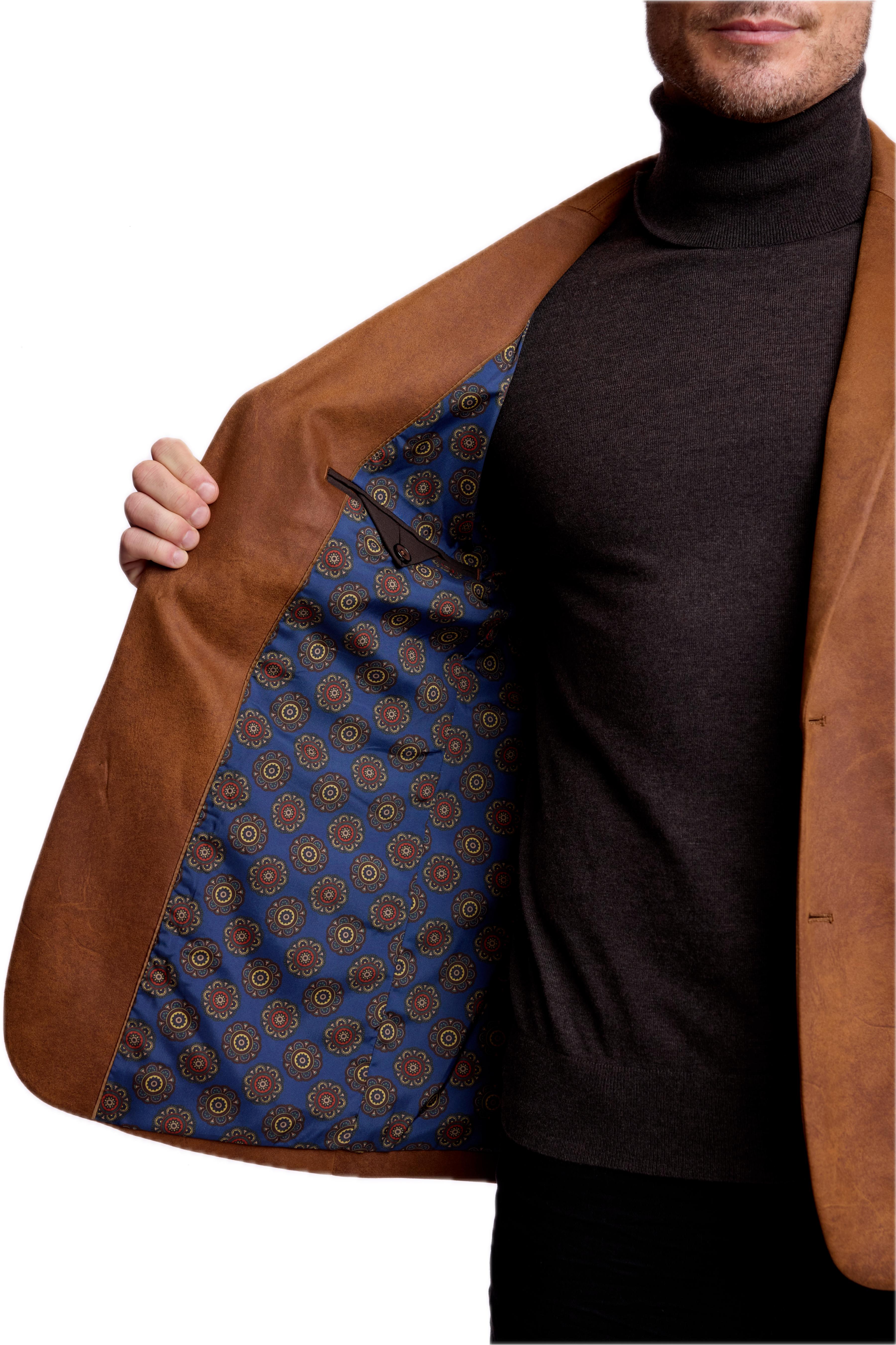 Notch Sports Jacket - Brown Caramel Vegan Leather