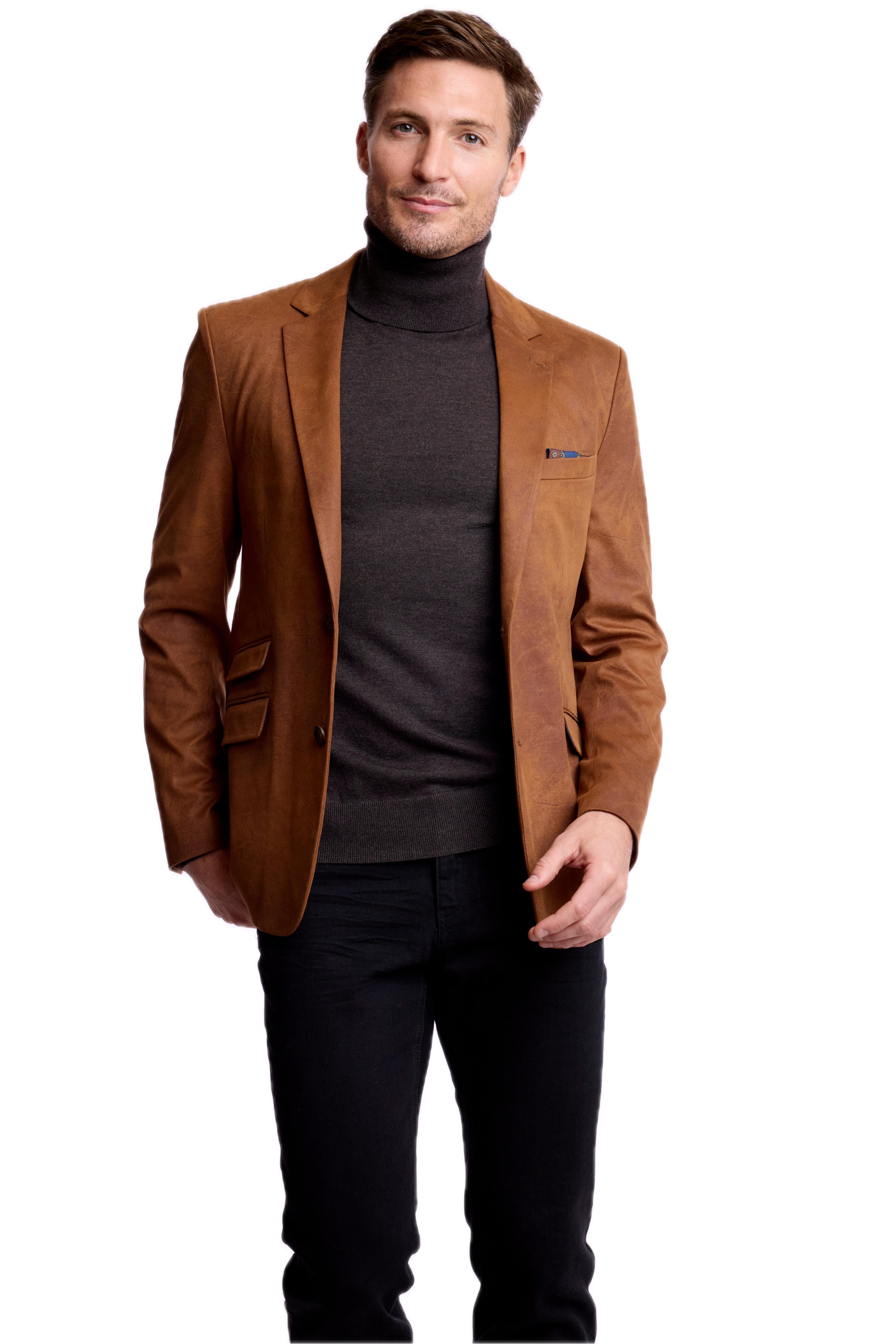Notch Sports Jacket - Brown Caramel Vegan Leather