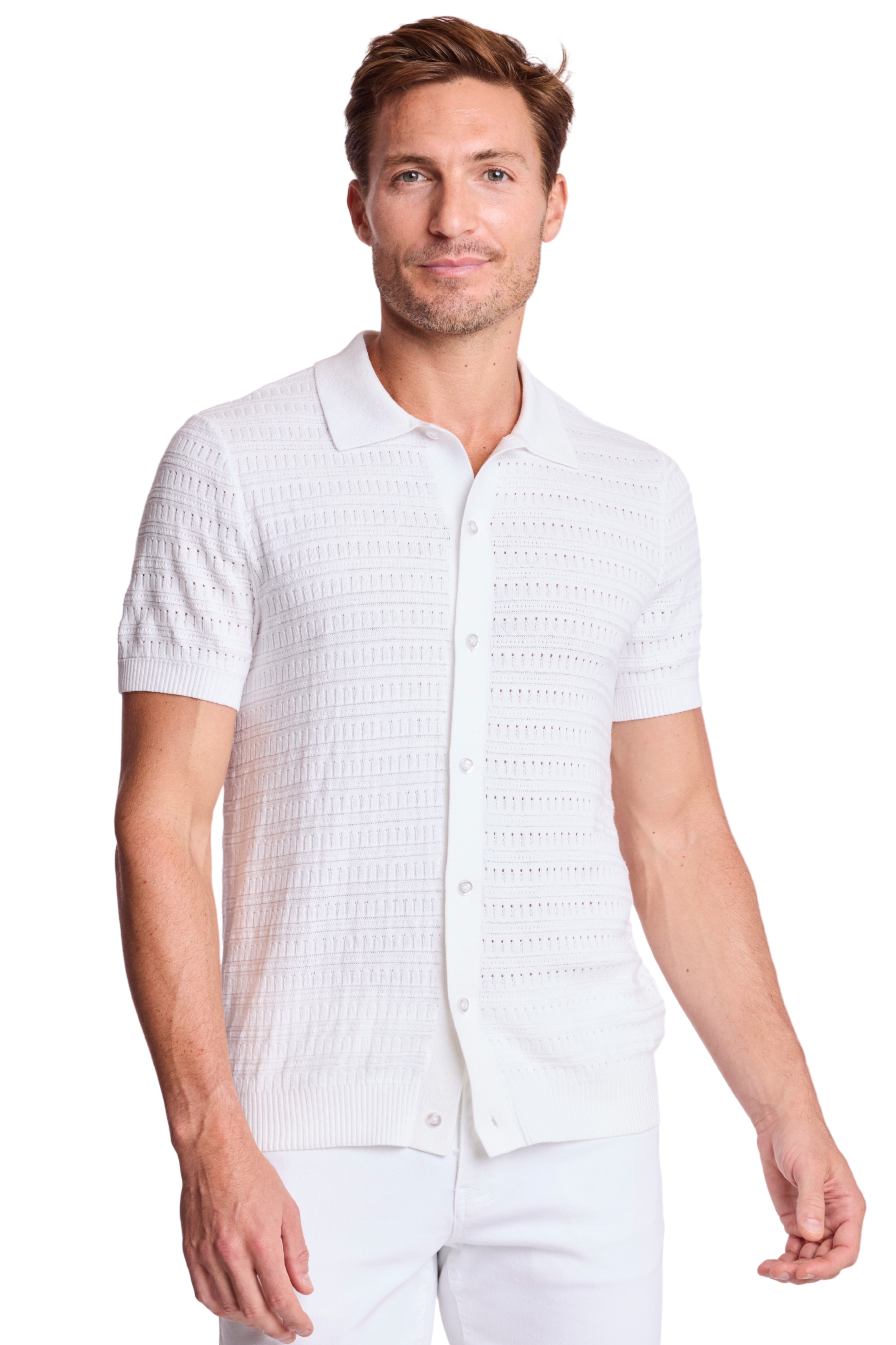 Full Placket Polo - White Lotus