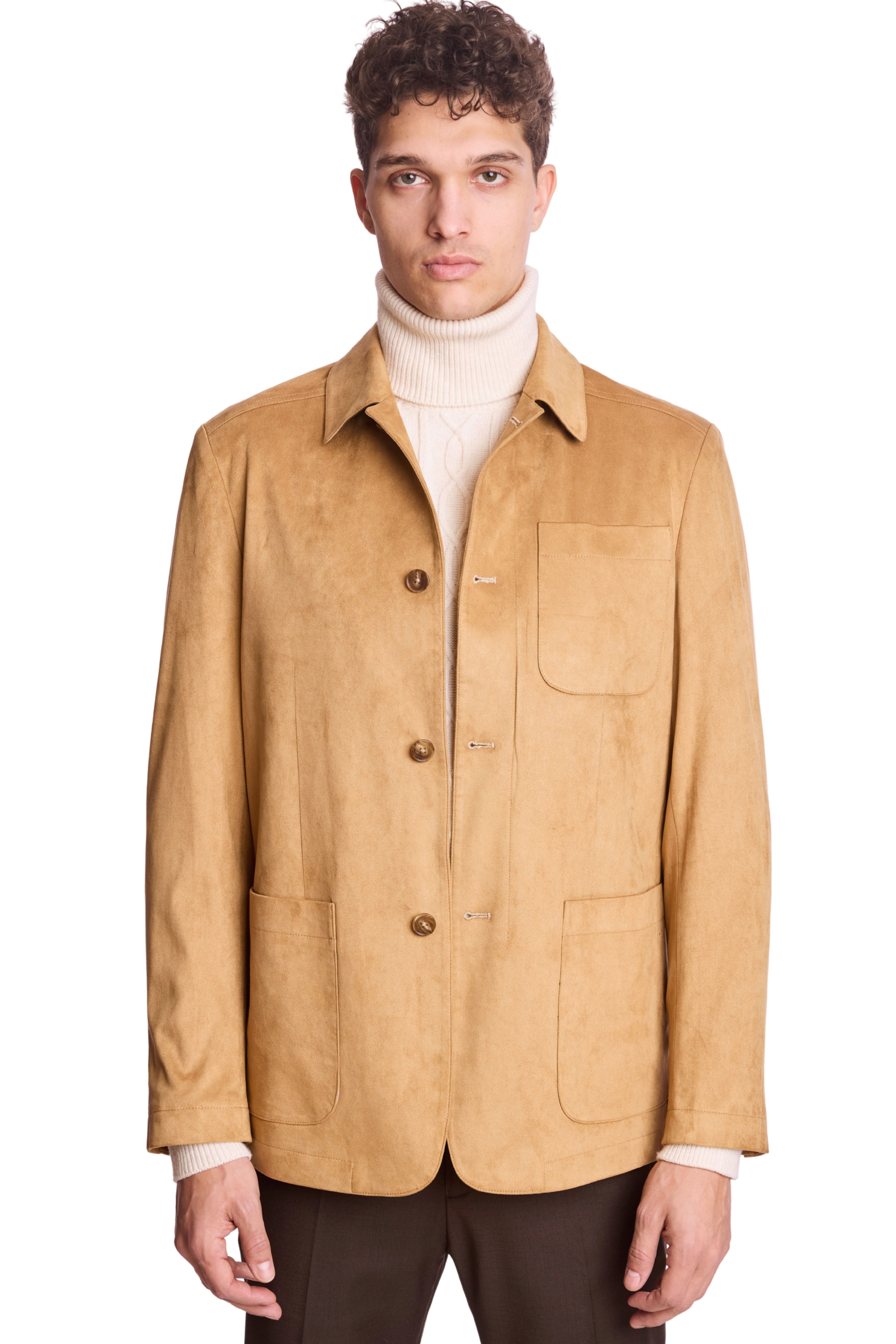 New City Button Up Jacket - Chamois Microsuede
