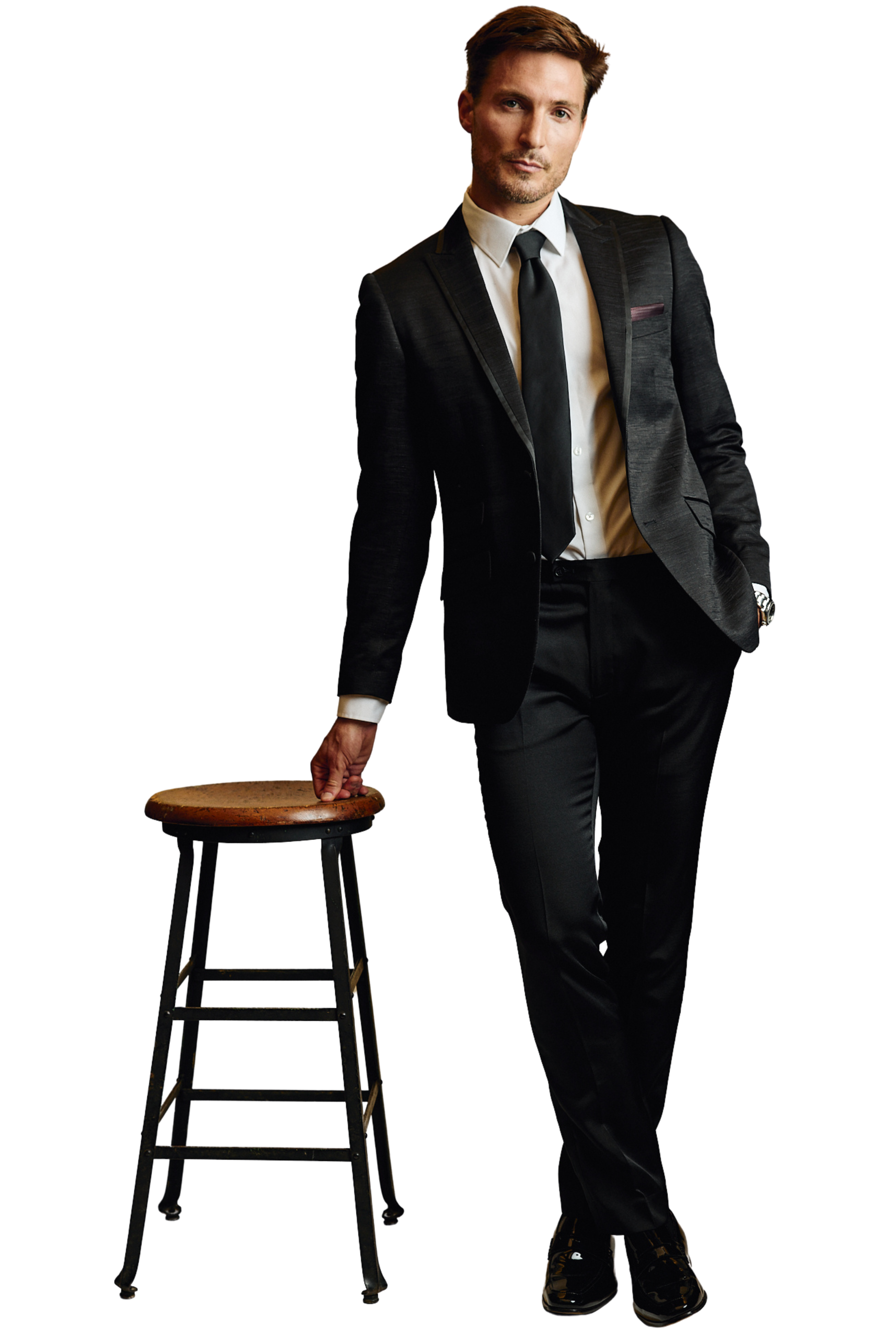 Grosvenor Peak Tux Jacket - slim - Black Jacquard