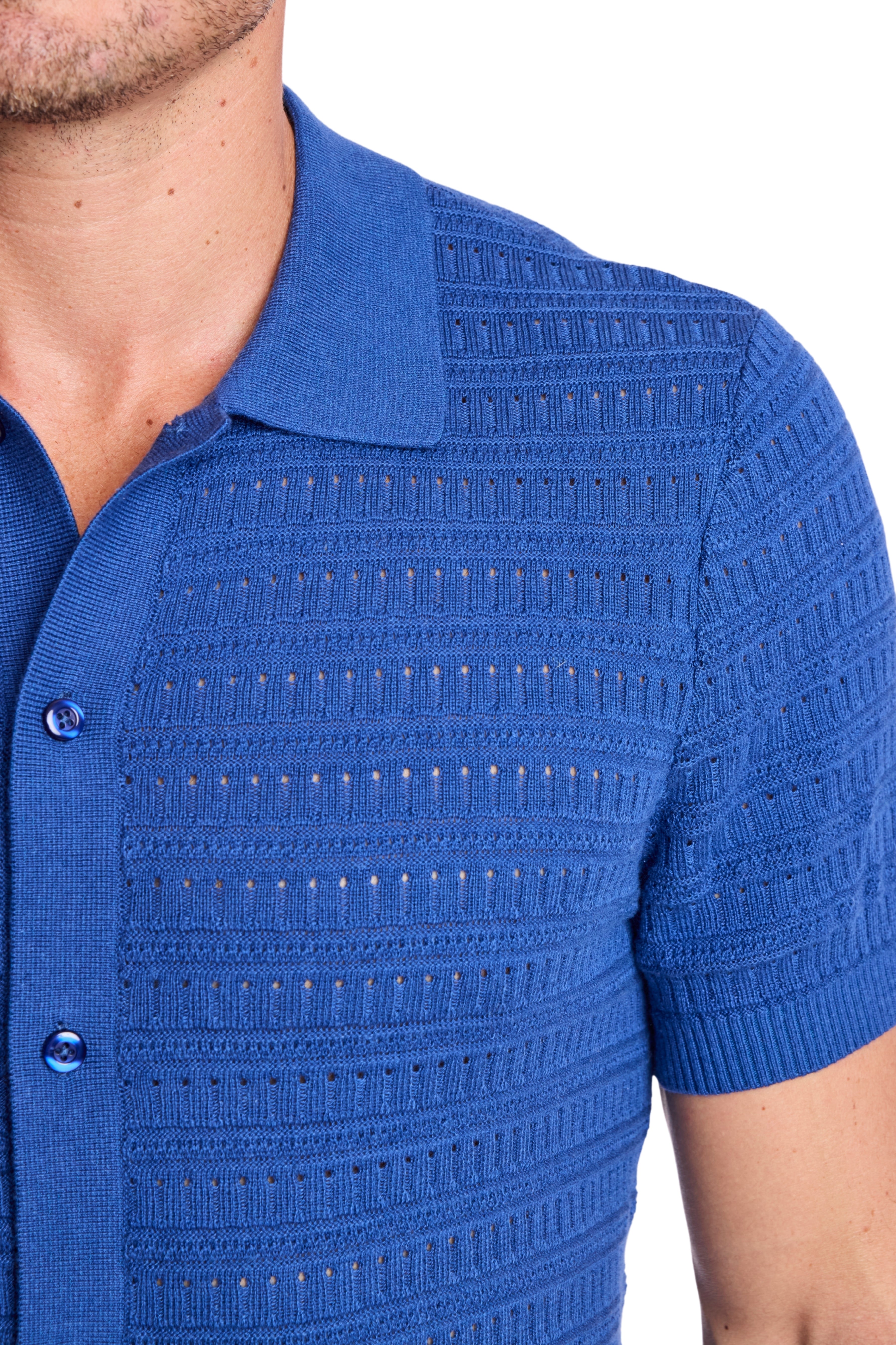 Full Placket Polo - Deep Dusty Blue
