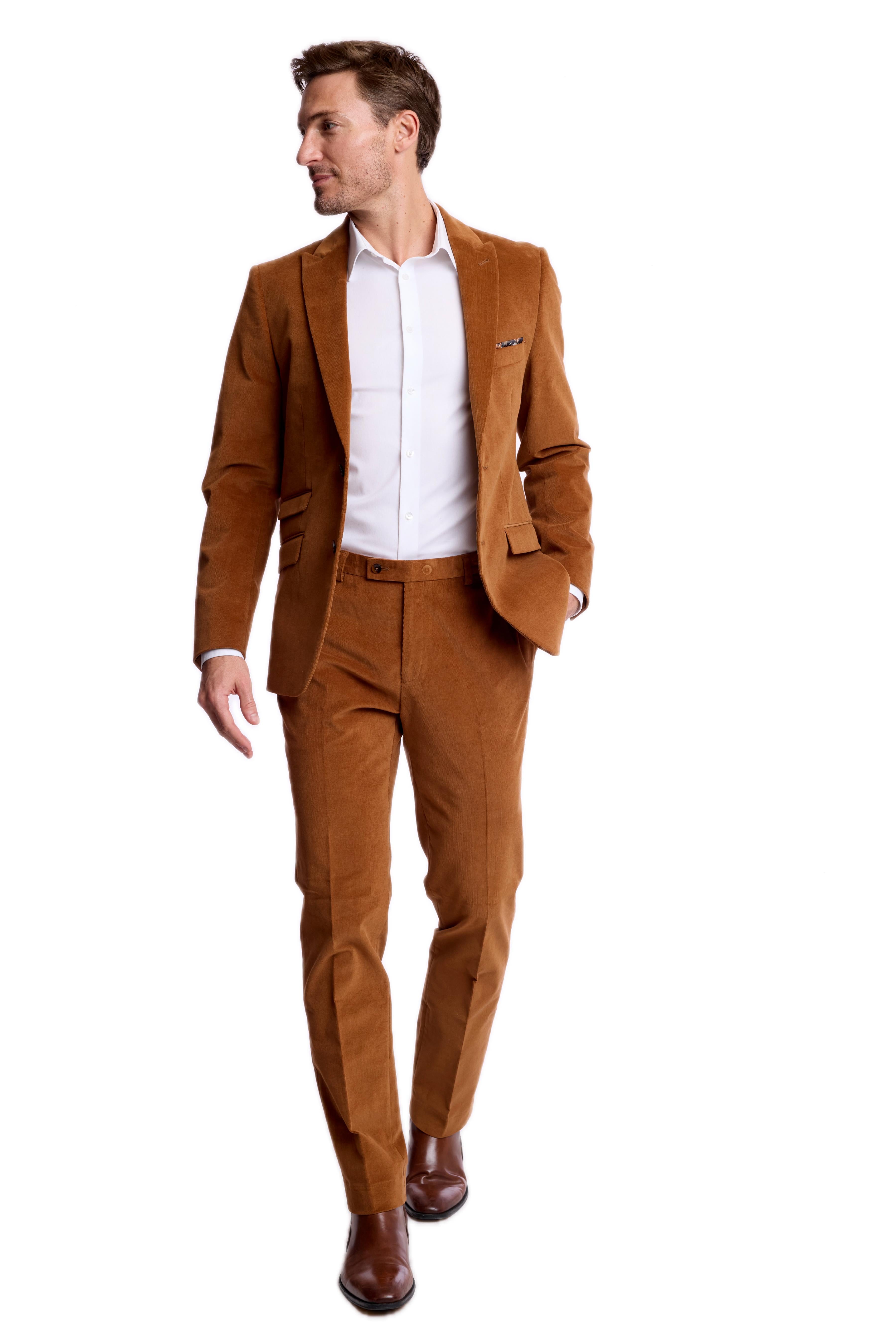 Downing Pants - slim - Caramel Coffee