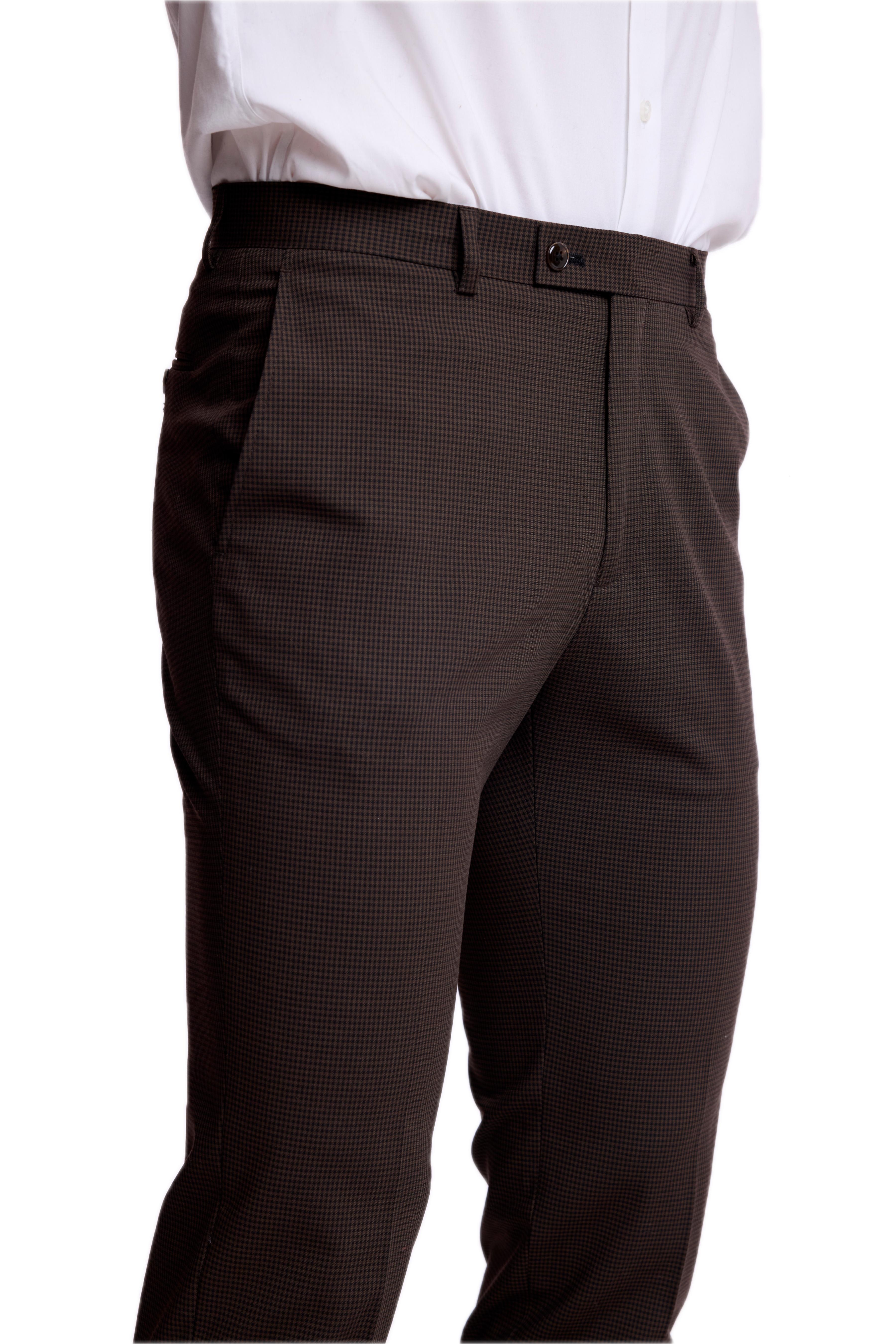 Downing Pants - slim - Choc Black Mini Check