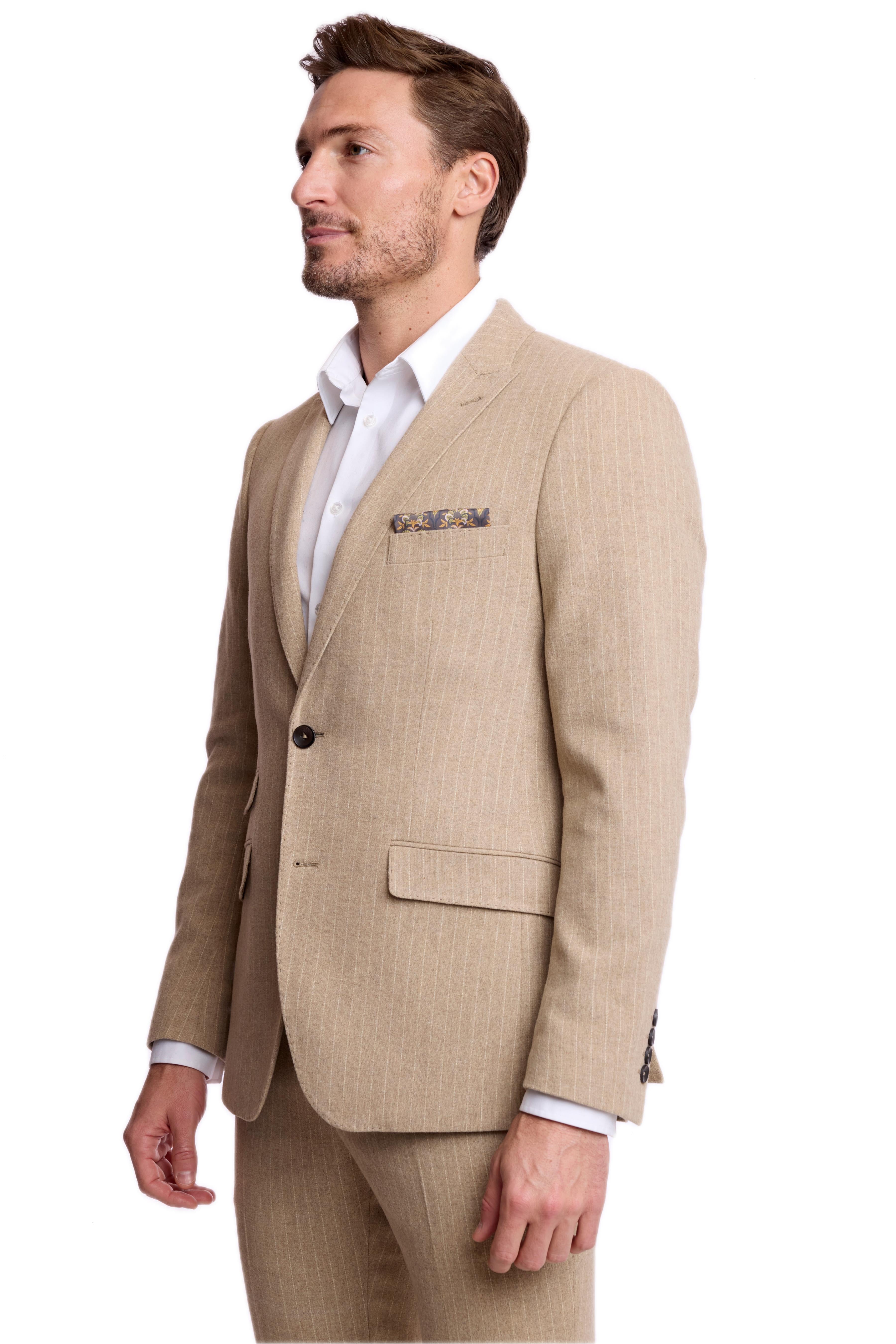 Ashton Peak Jacket - slim - Harvest Tan Pinstripe