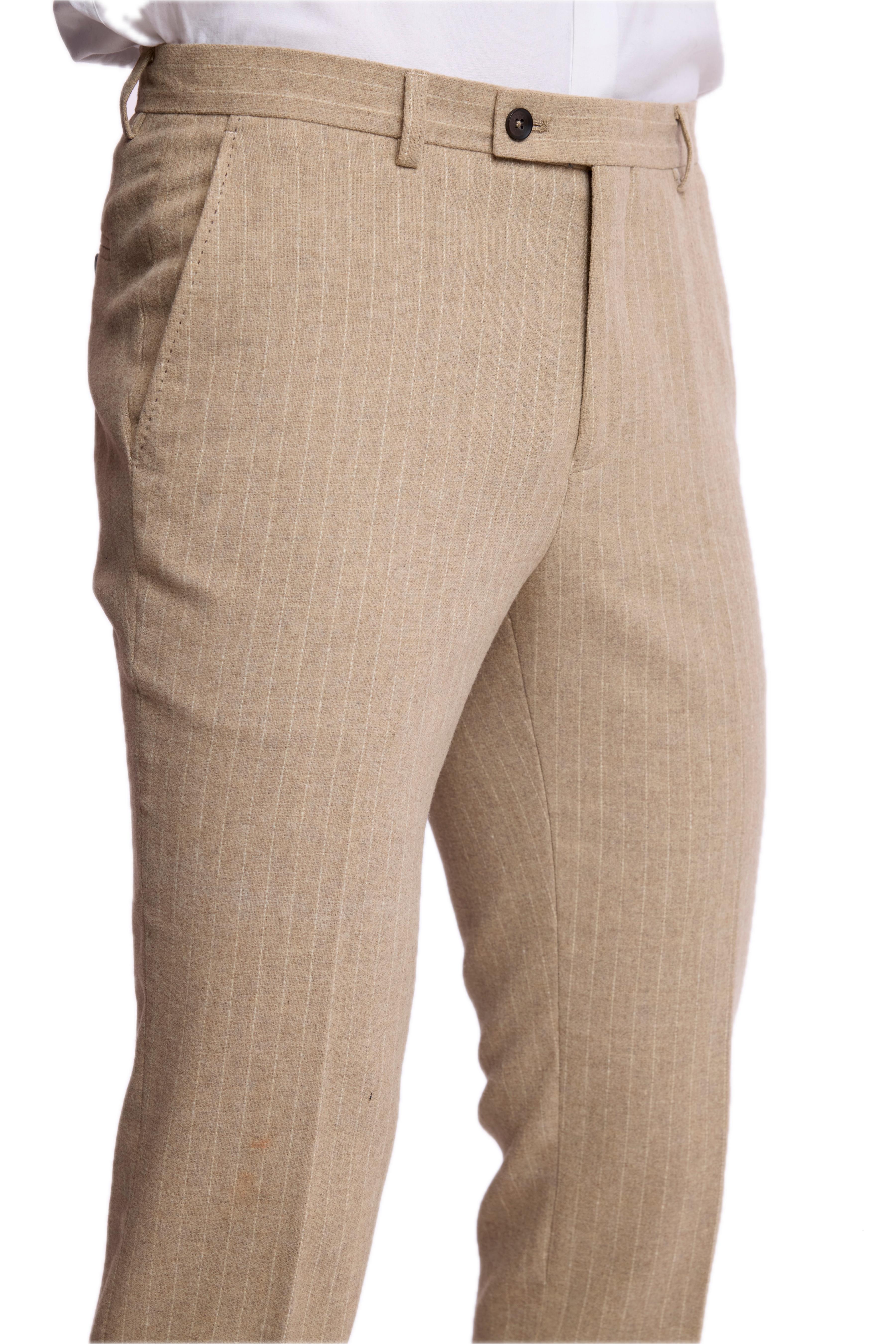Downing Pants - slim - Harvest Tan Pinstripe