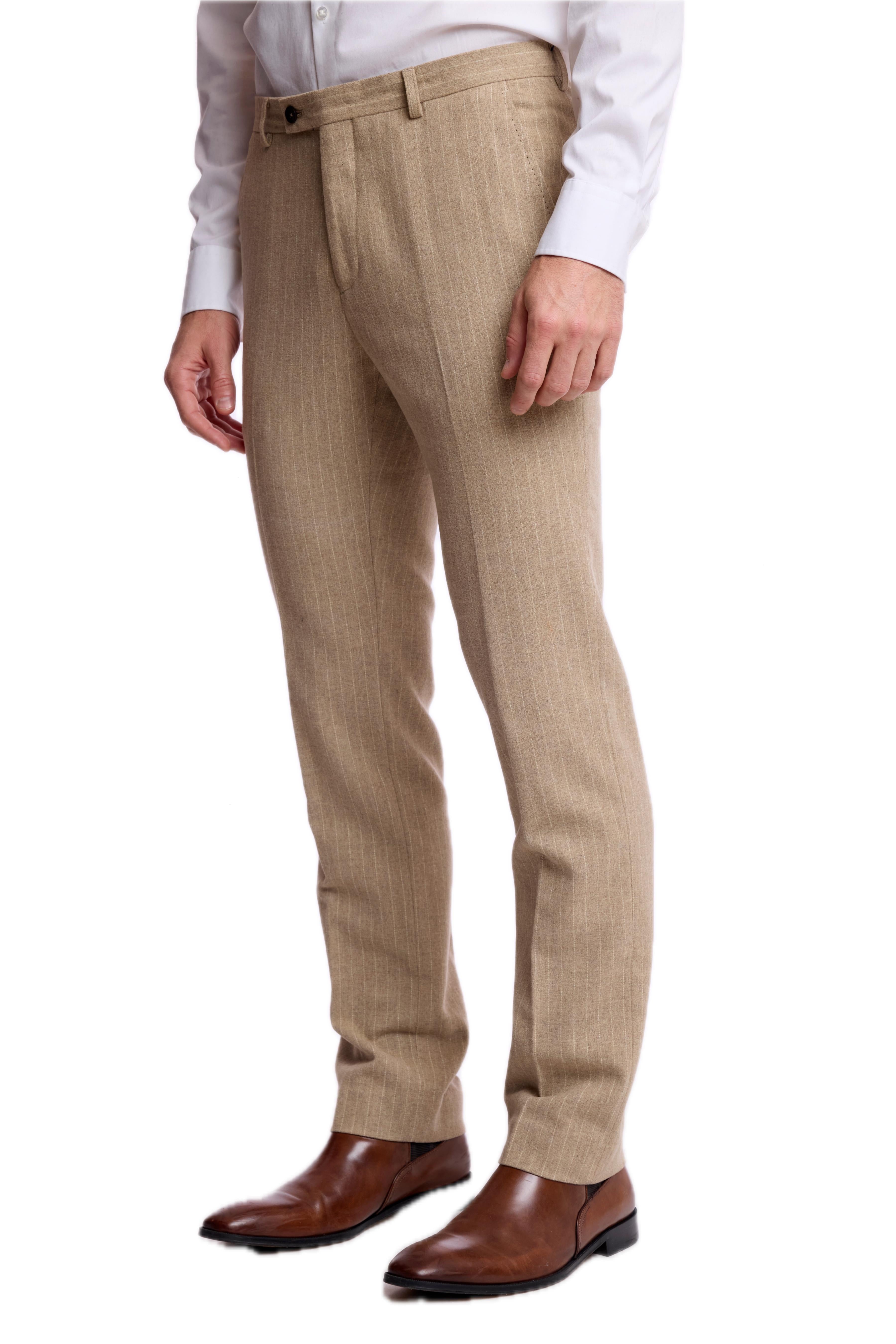 Downing Pants - slim - Harvest Tan Pinstripe
