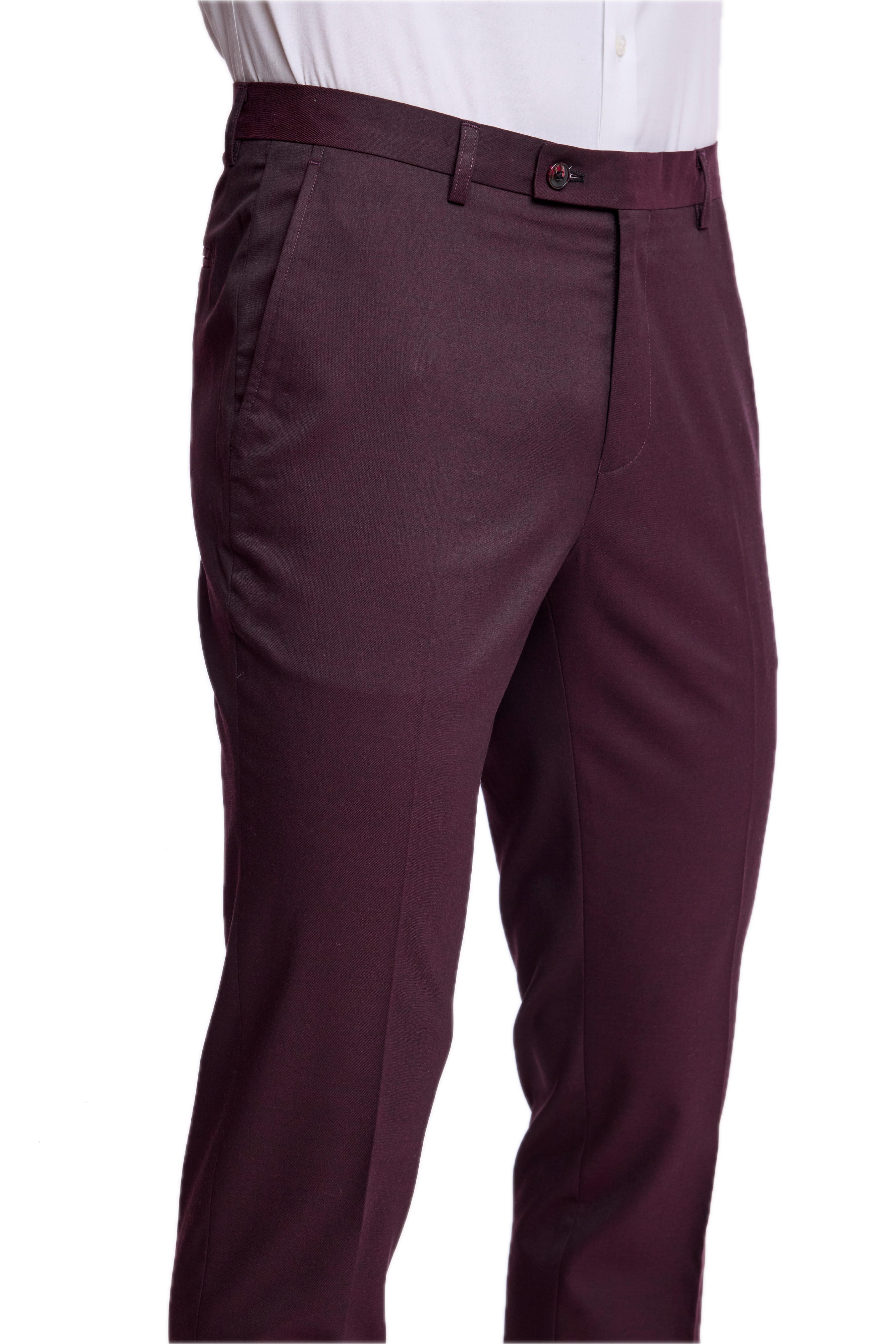 Downing Pants - slim - Deep Burgundy