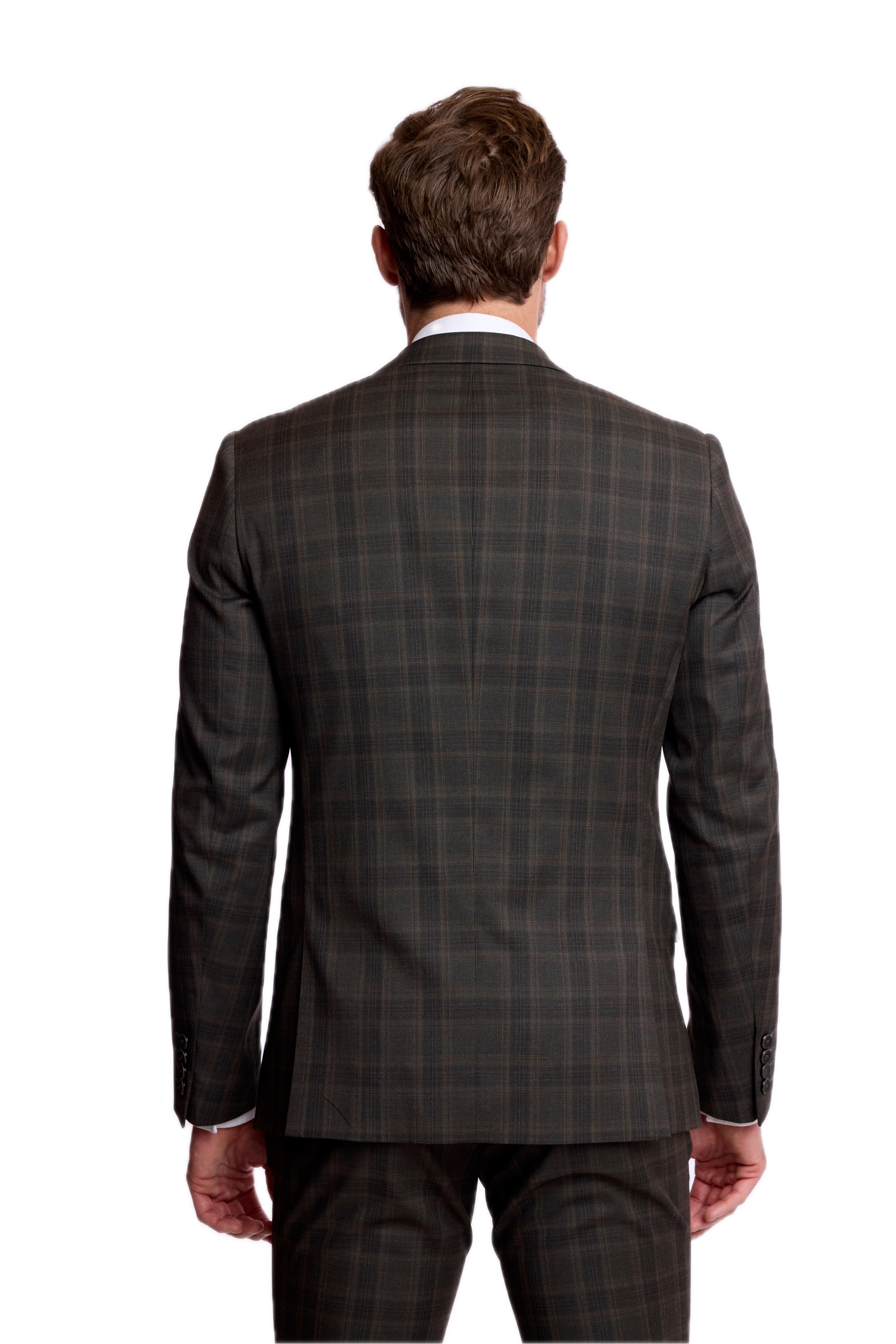 Dover Notch Jacket - slim - Dark Army Check