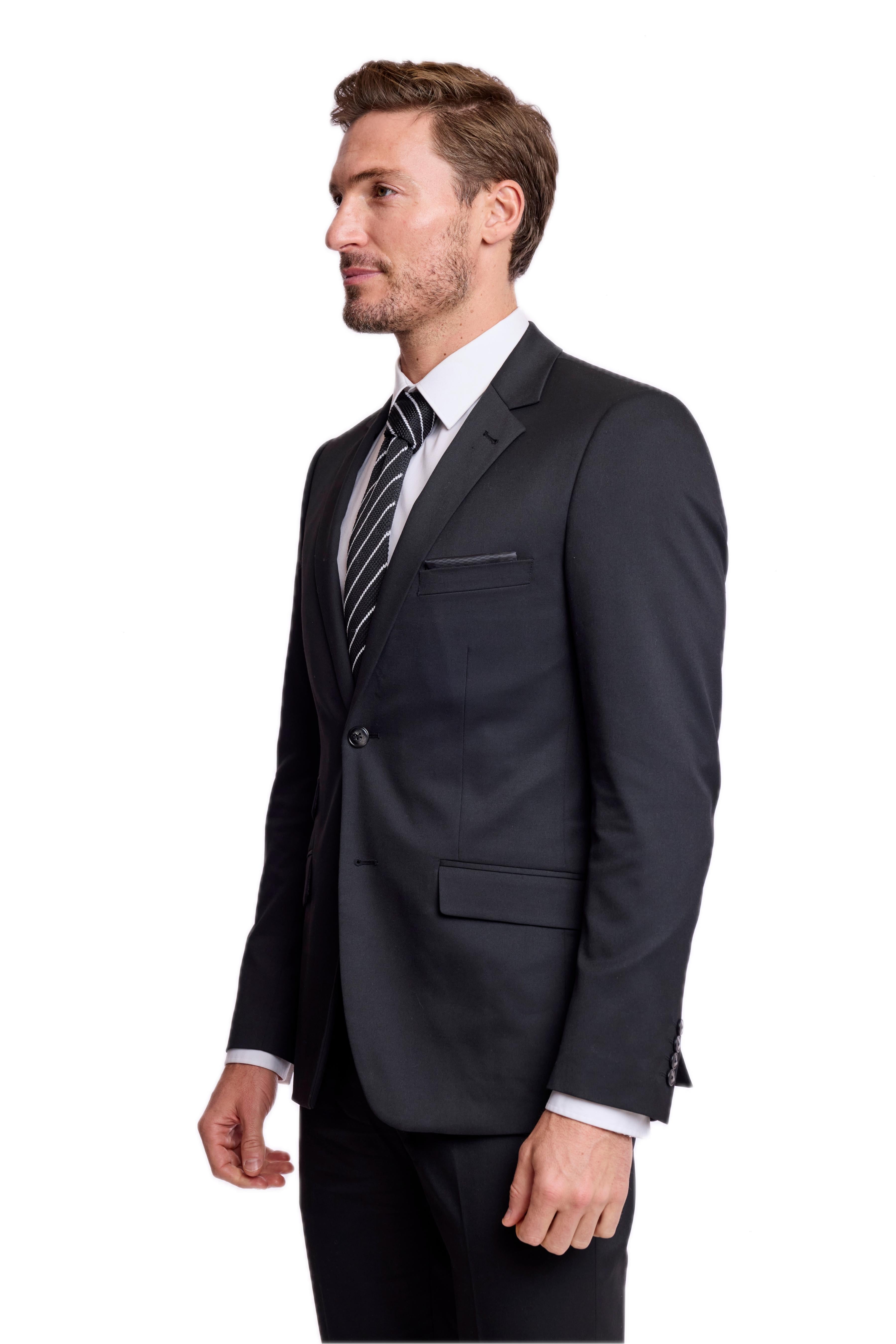Dover Notch Jacket - slim - Solid Black
