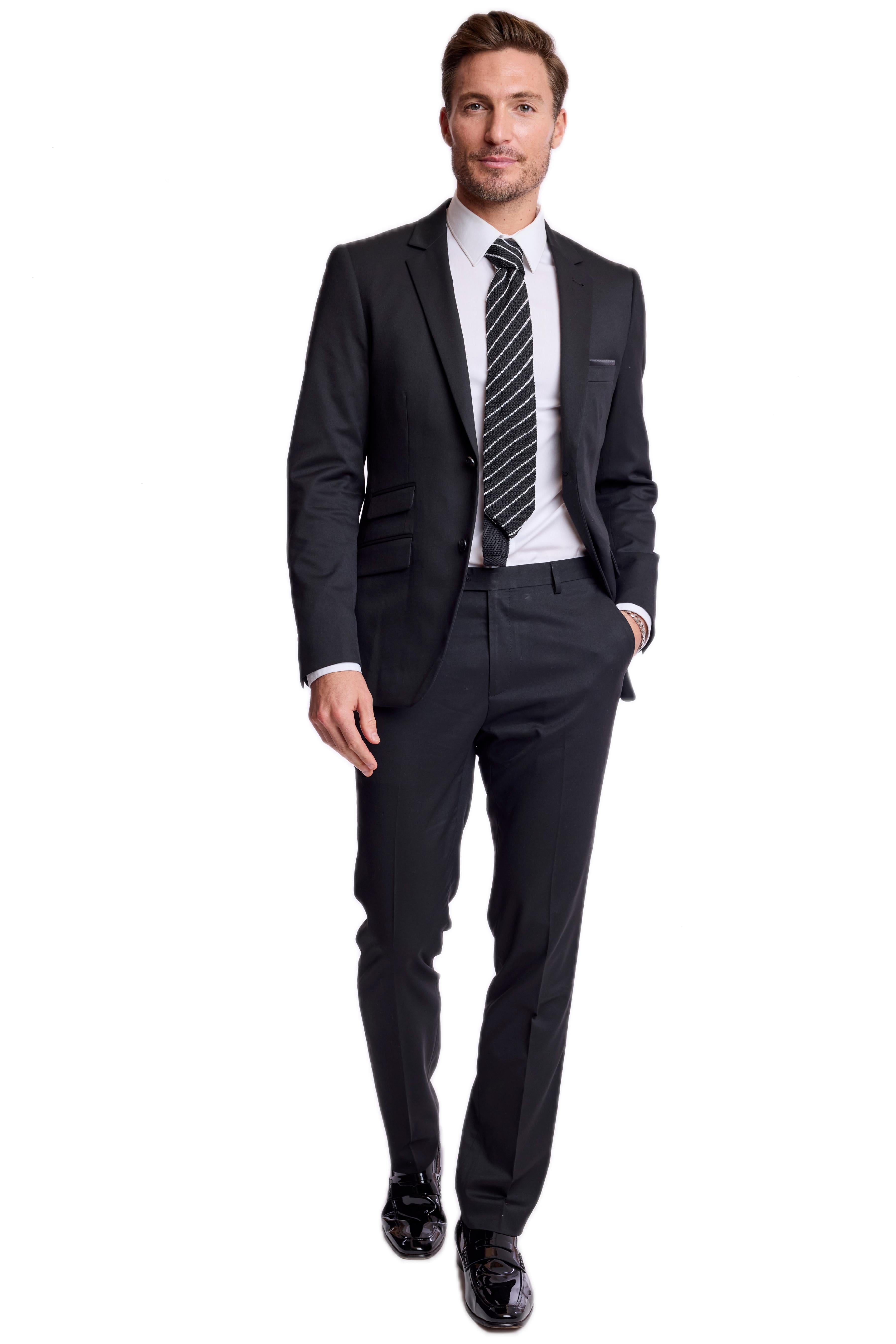 Dover Notch Jacket - slim - Solid Black