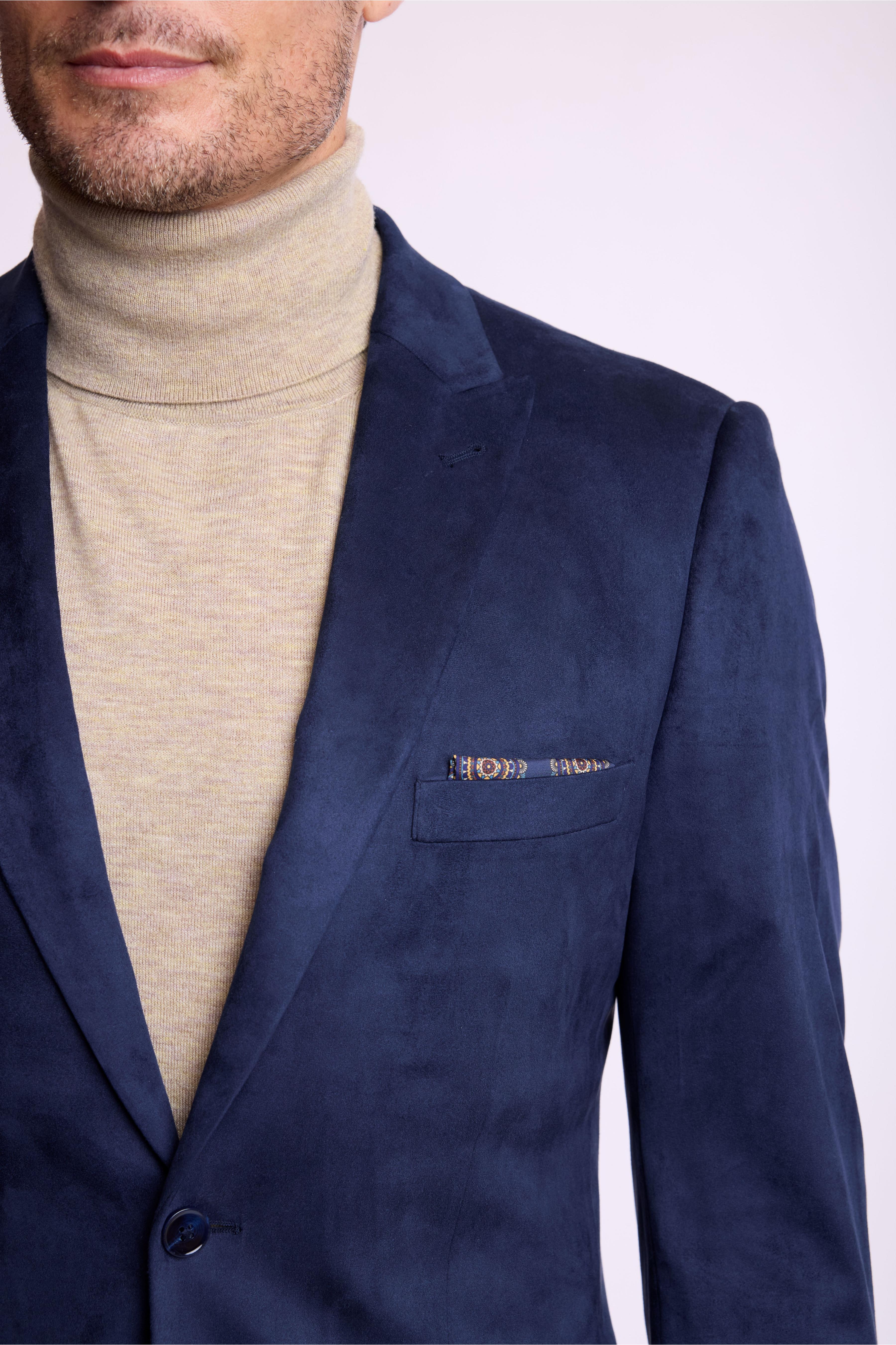 Ashton Peak Sportswear Blazer - Dark Navy Microsuede