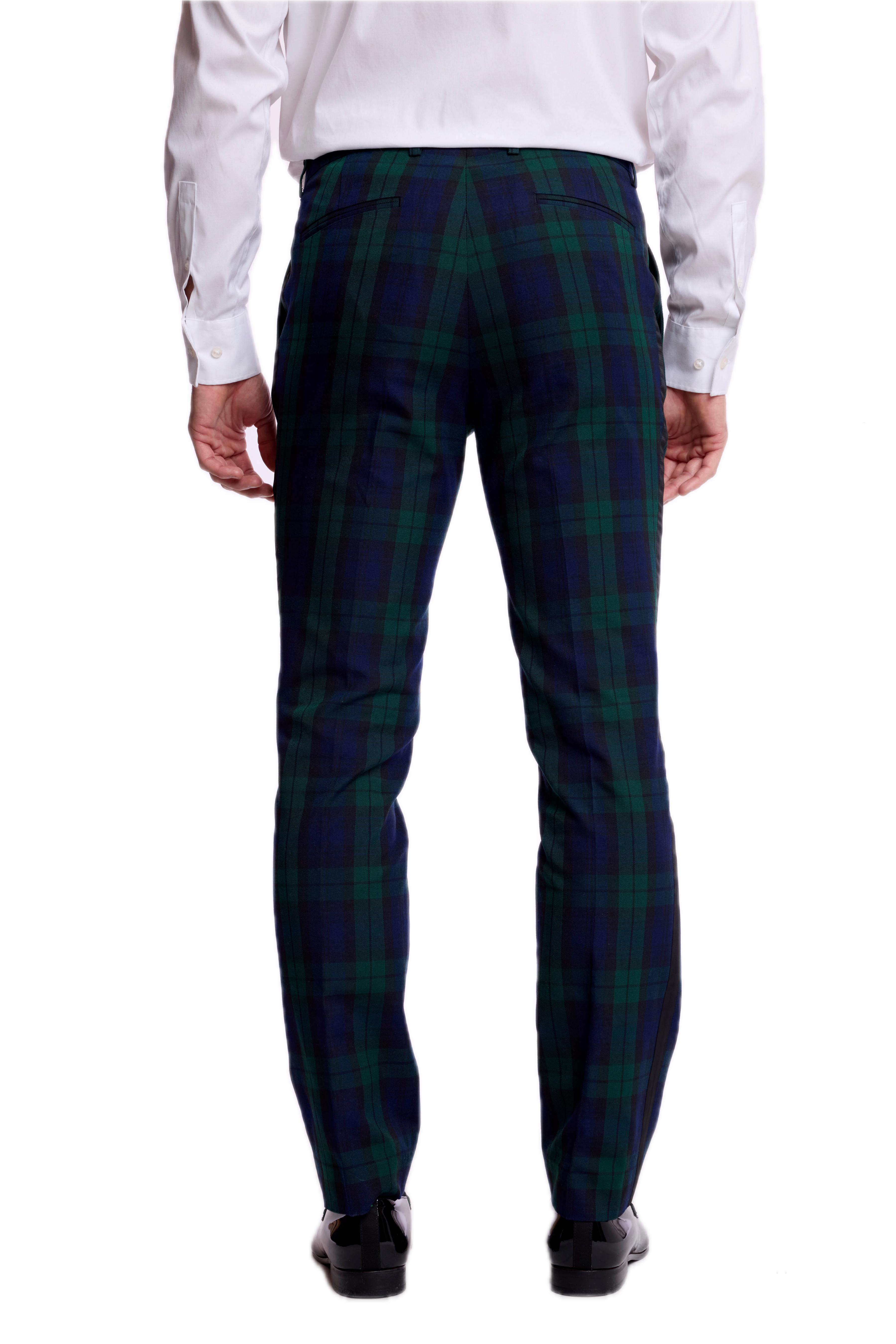 Sloane Tux Pants - slim - Black Watch Tartan